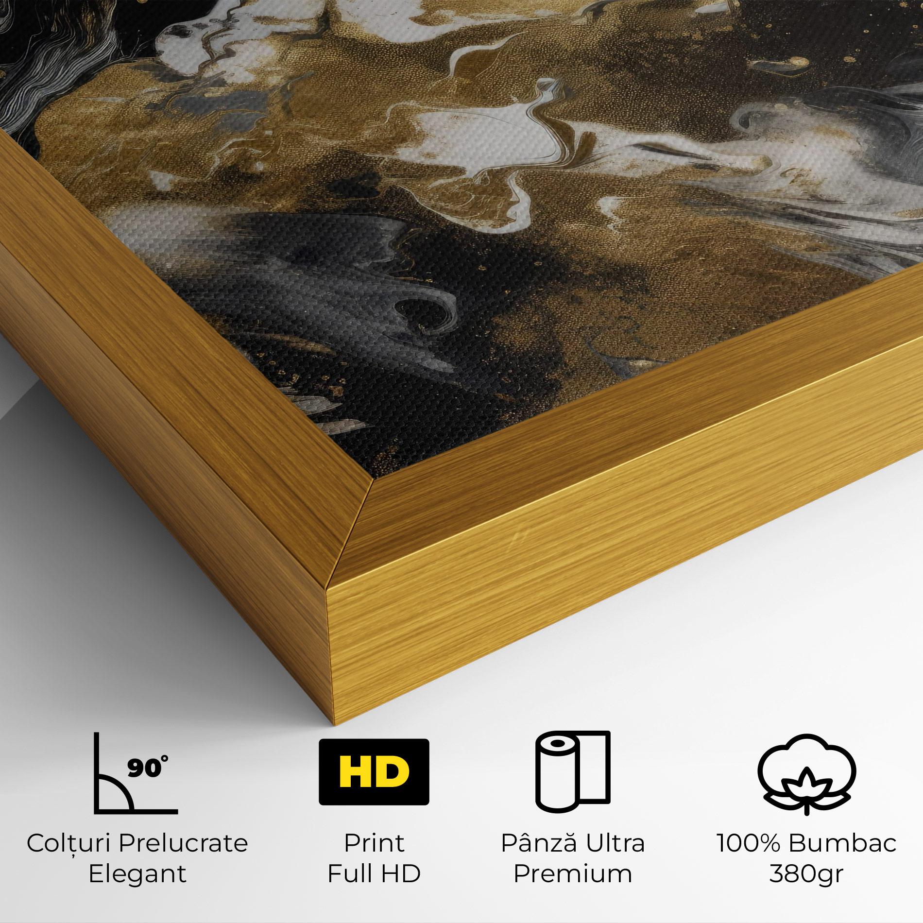 Tablou Canvas Gold Acrylic Fluid mockup 4