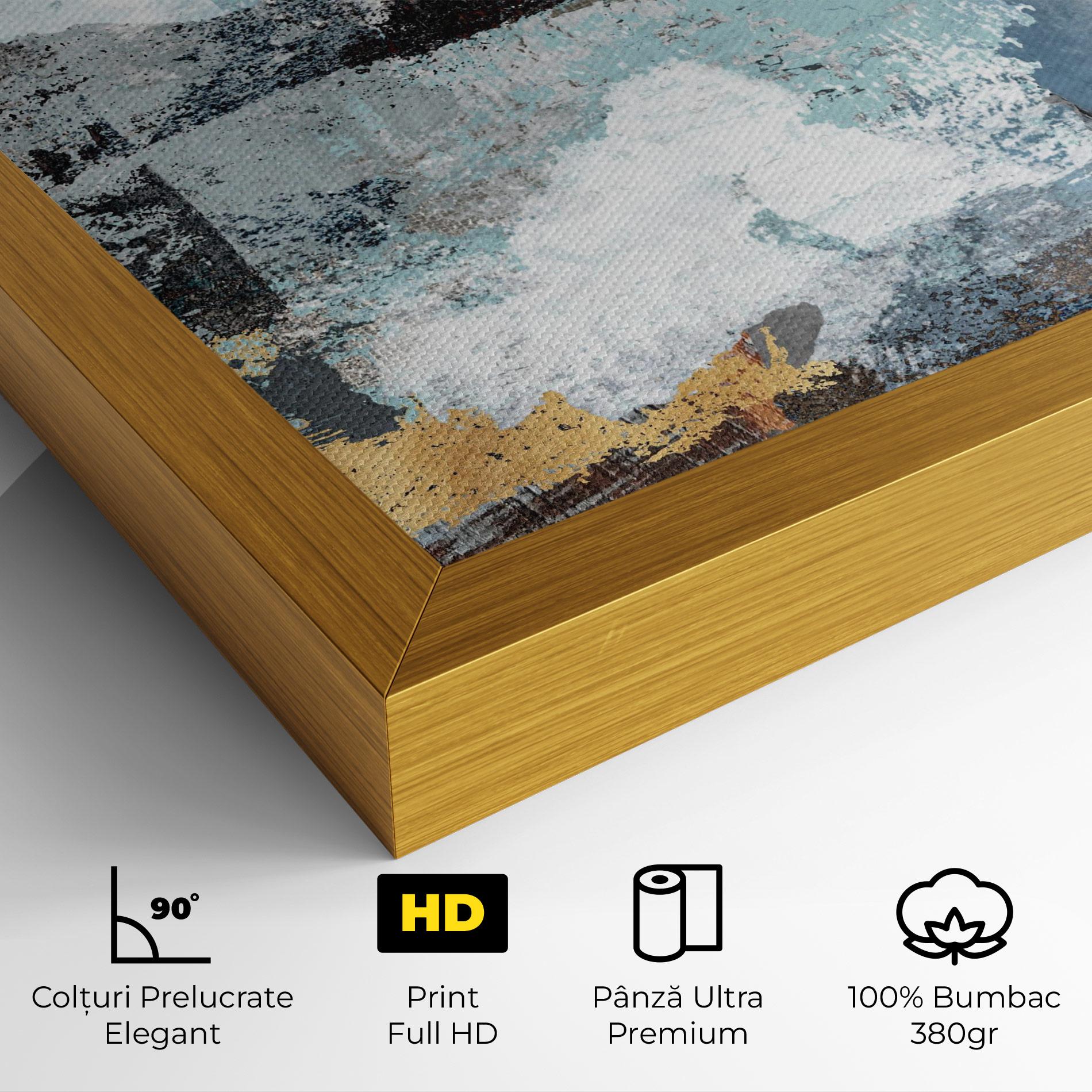 Tablou Canvas Gold Little Points mockup 4