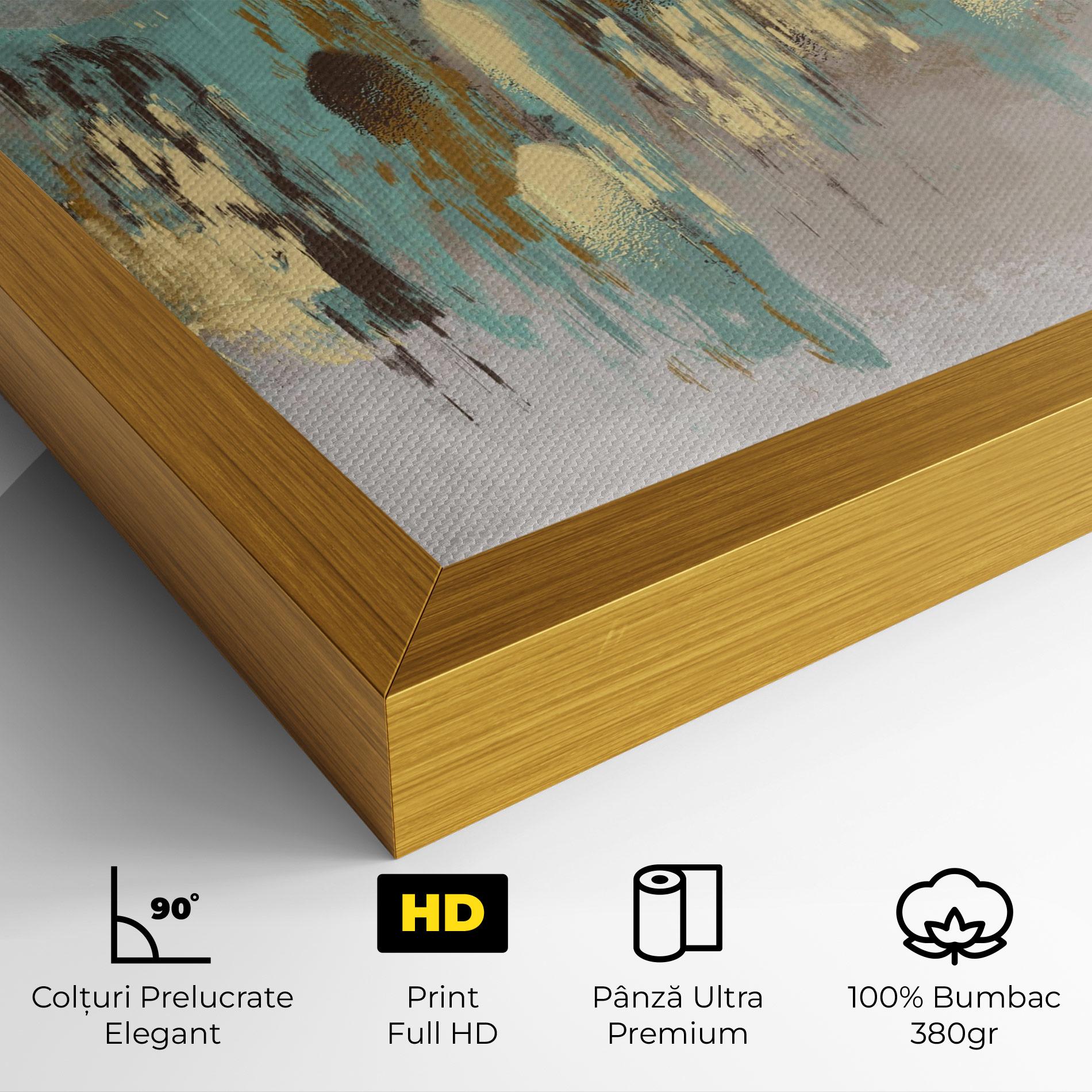 Tablou Canvas Gold Spiral Points mockup 4