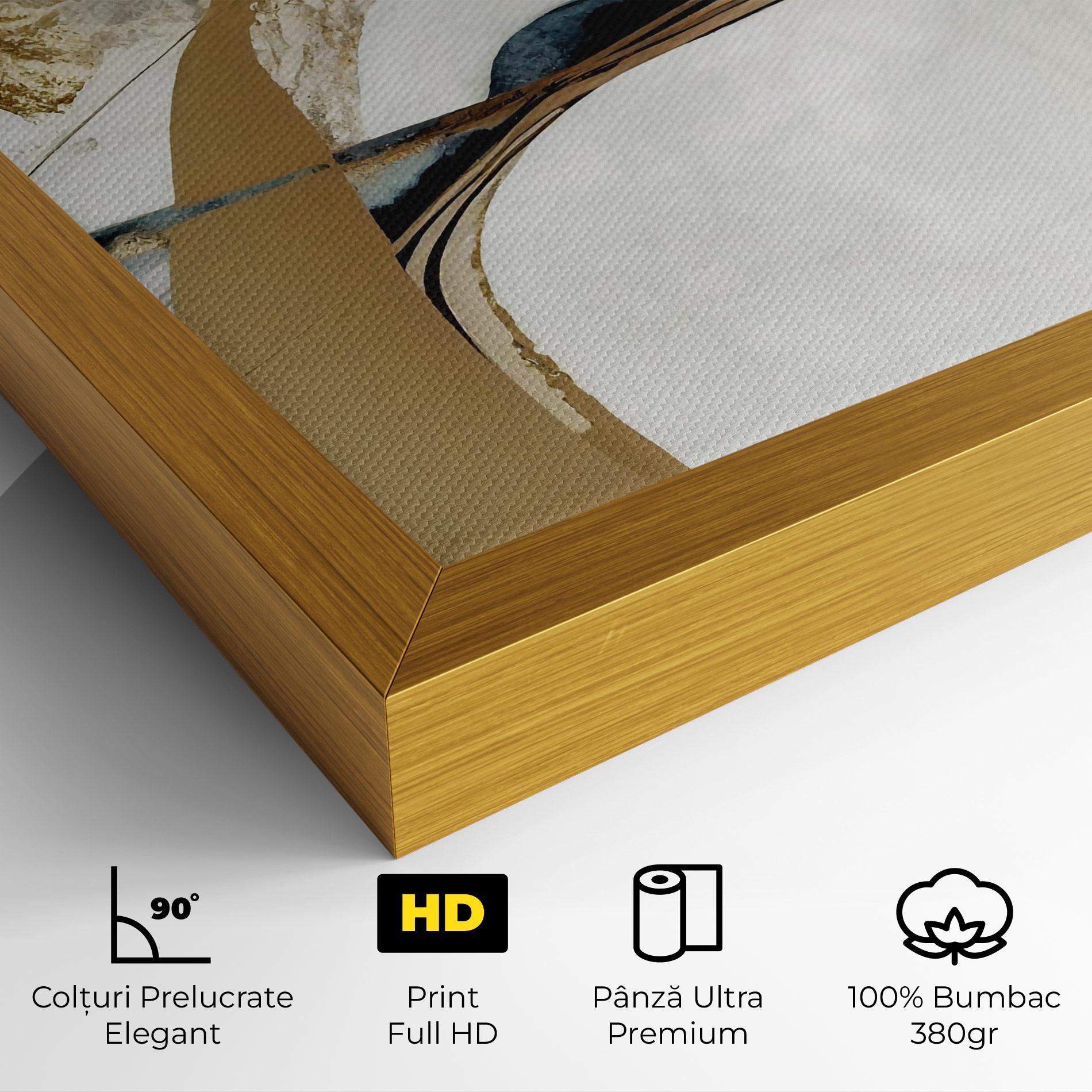 Tablou Canvas Golden Blue Marble mockup 4