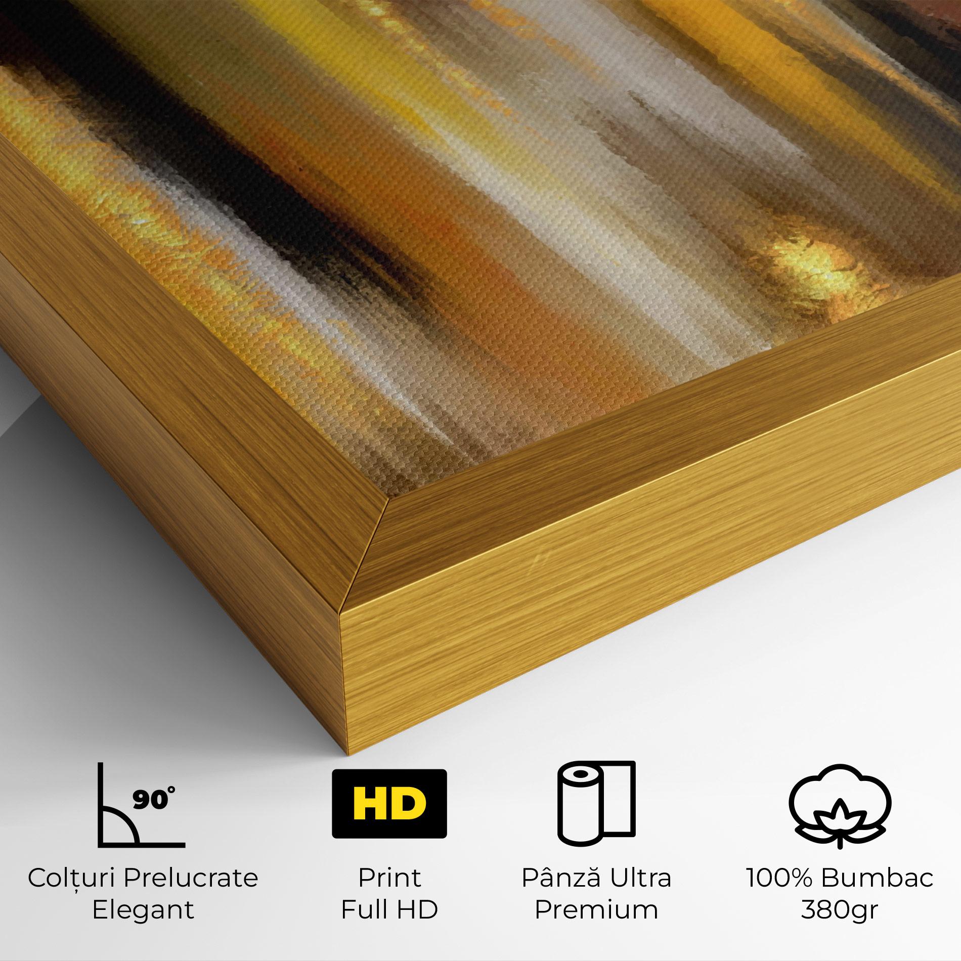 Tablou Canvas Golden Brown Art mockup 4