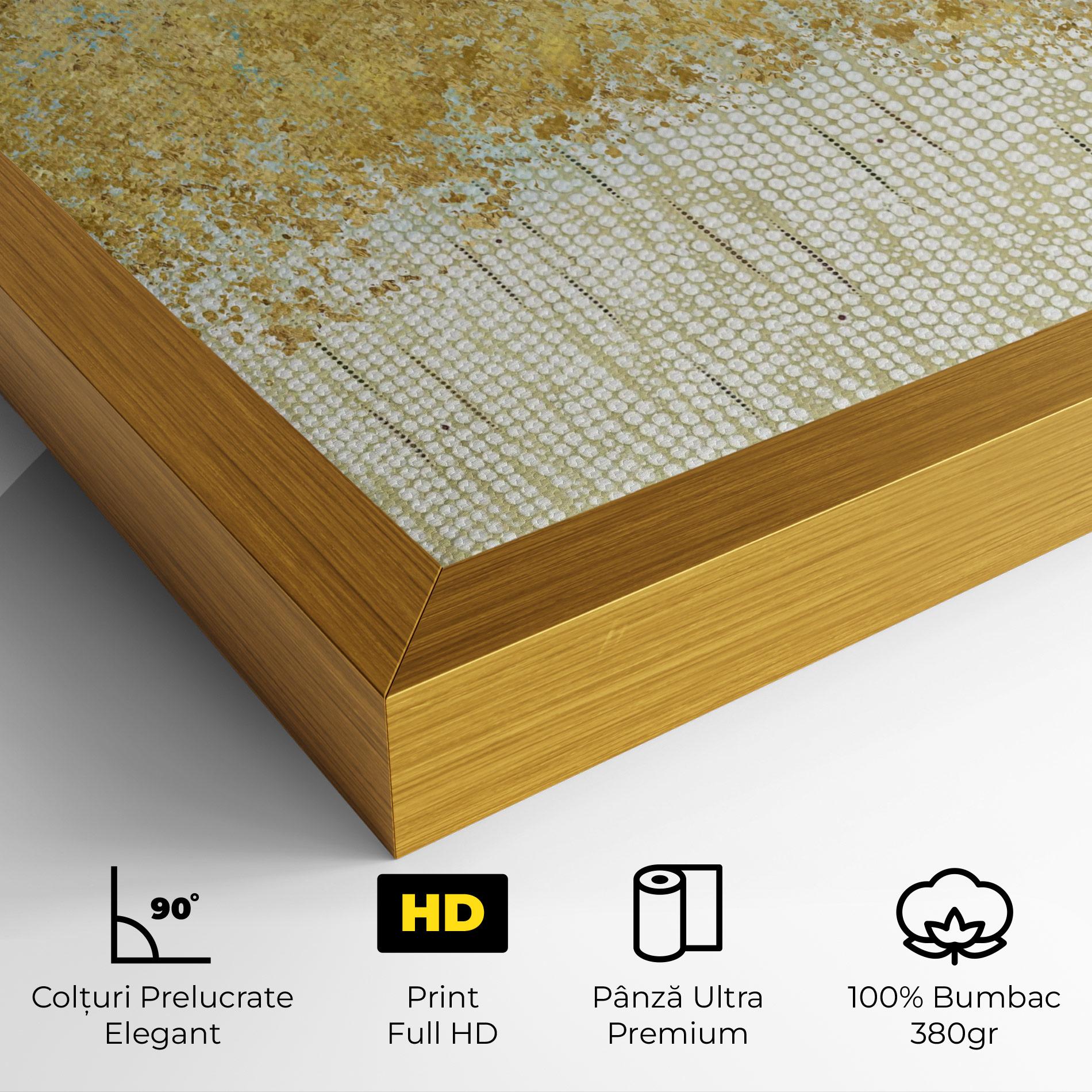 Tablou Canvas Golden White Points mockup 4