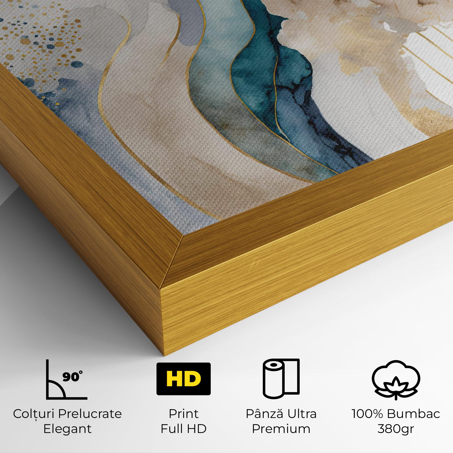 Tablou Canvas Light Blue Waves mockup 4