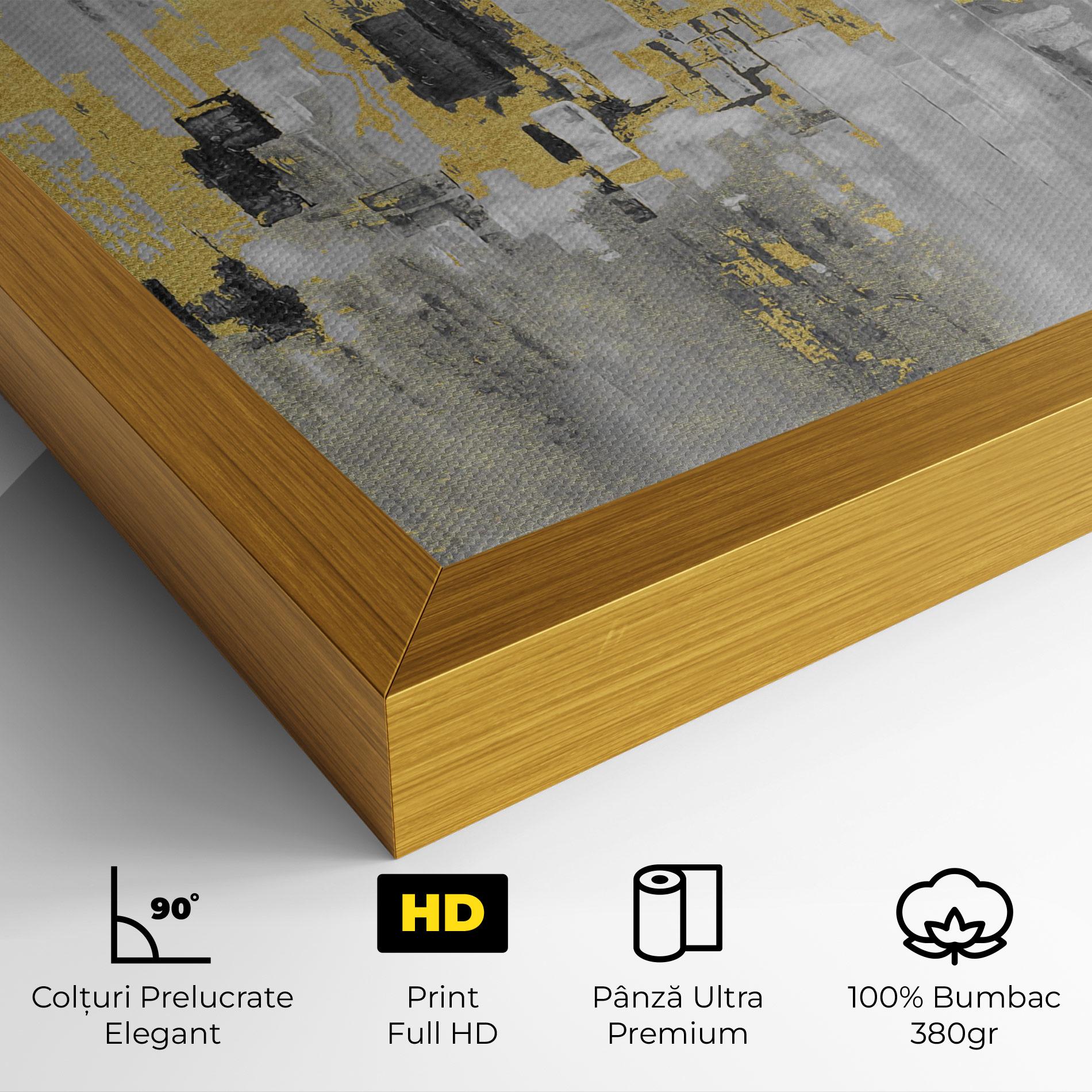 Tablou Canvas Light Grey With Gold mockup 4