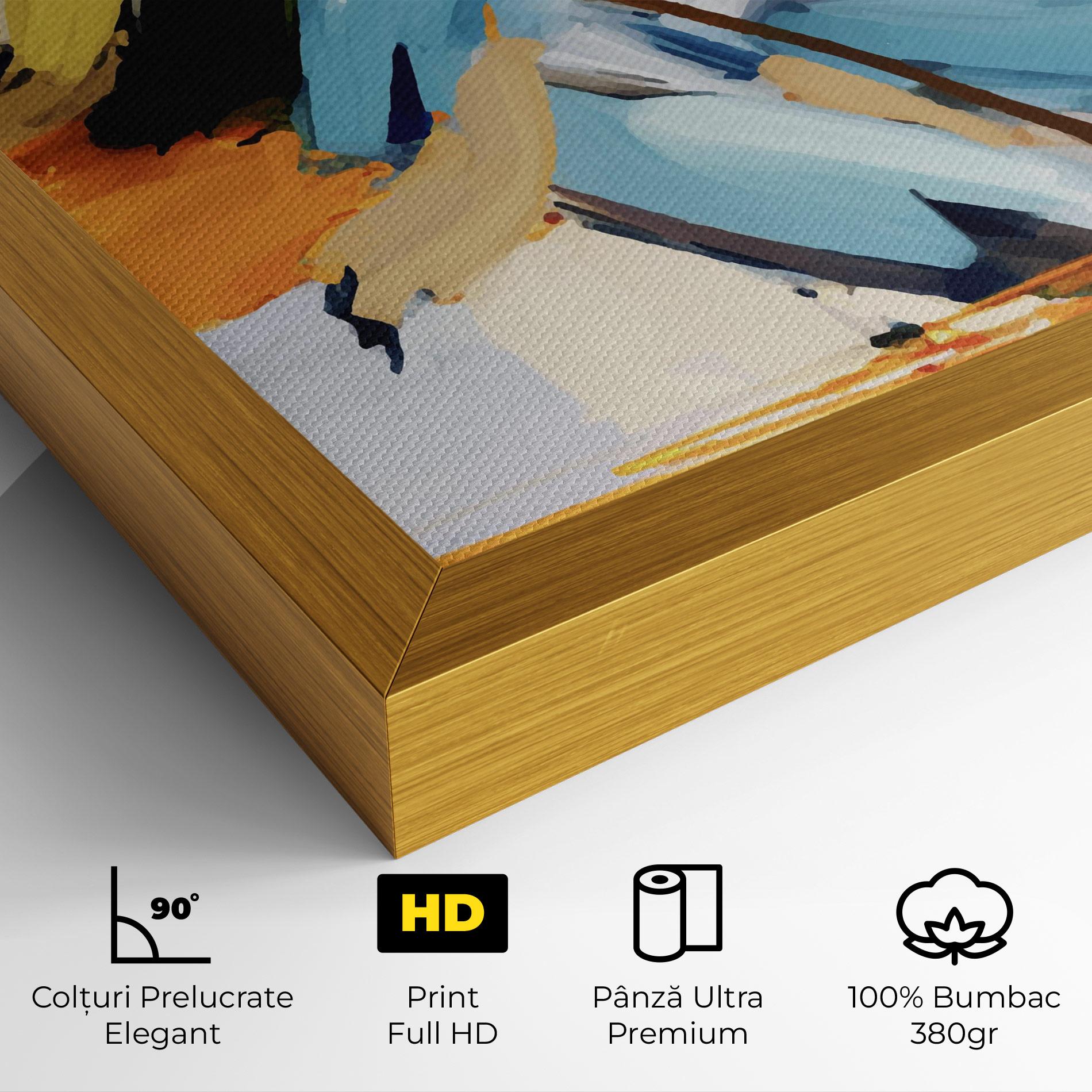 Tablou Canvas Orange Blue Art mockup 4