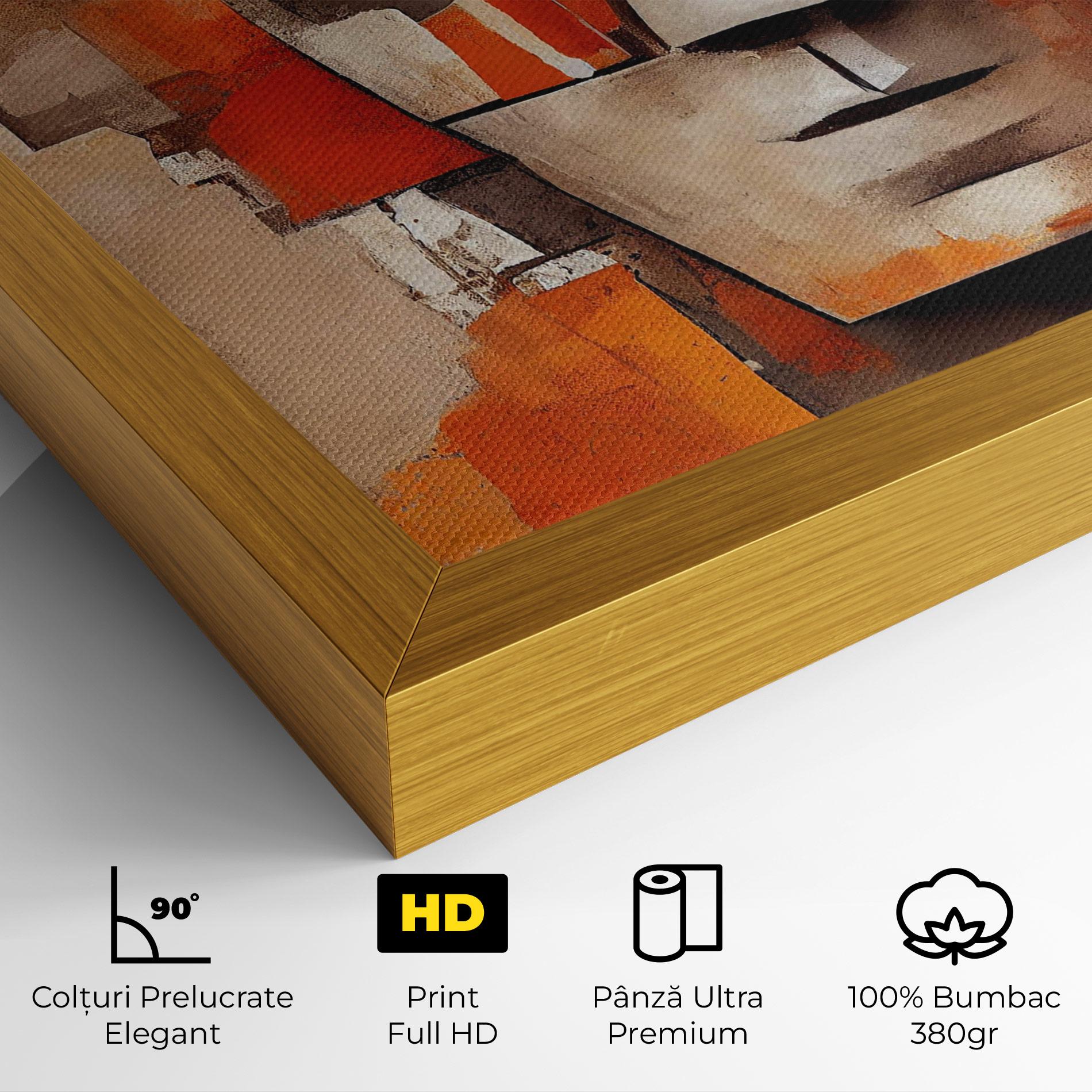 Tablou Canvas Orange Male Face mockup 4