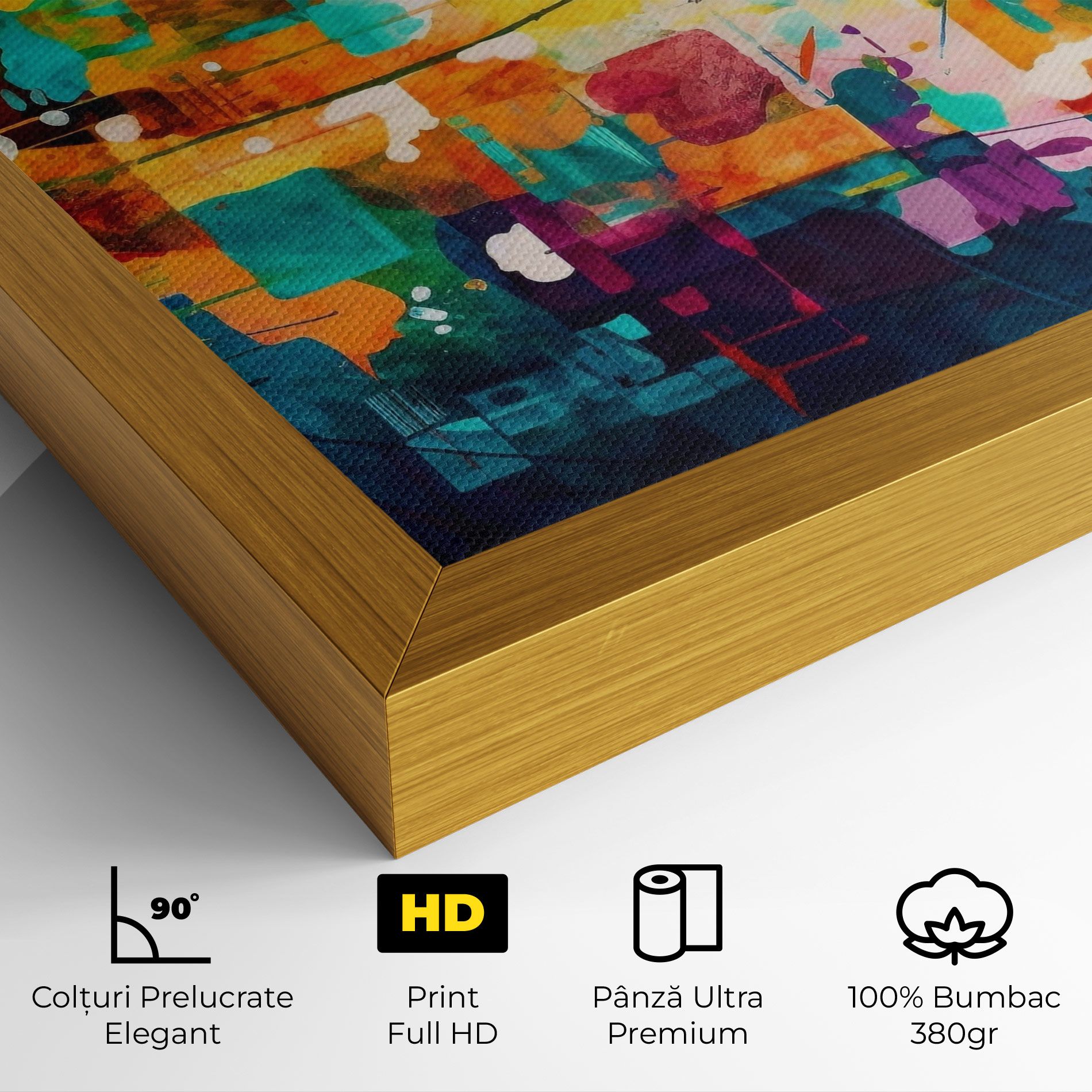 Vibrant Colors On Blue Background mockup 4