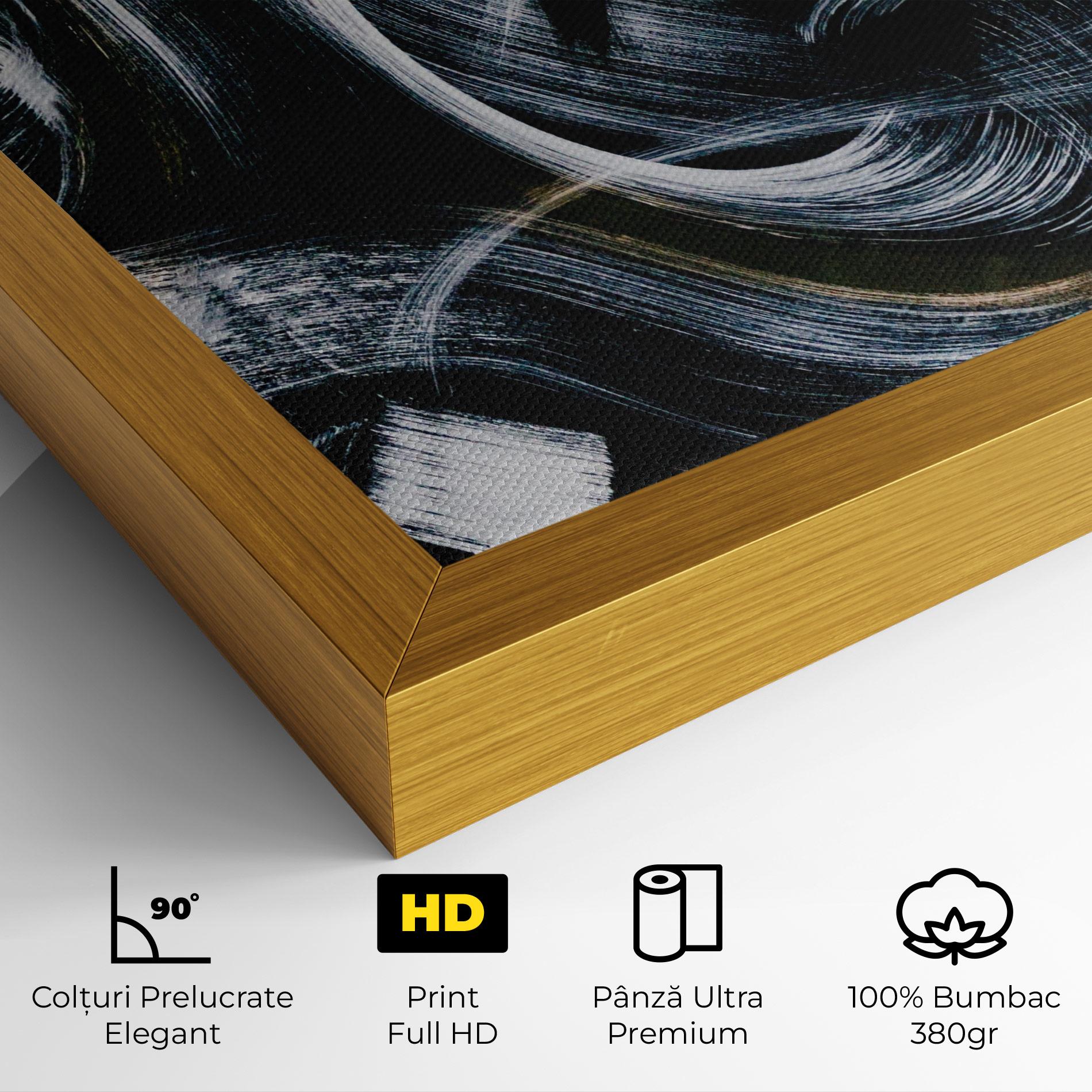 Tablou Canvas White Brush Lines mockup 4