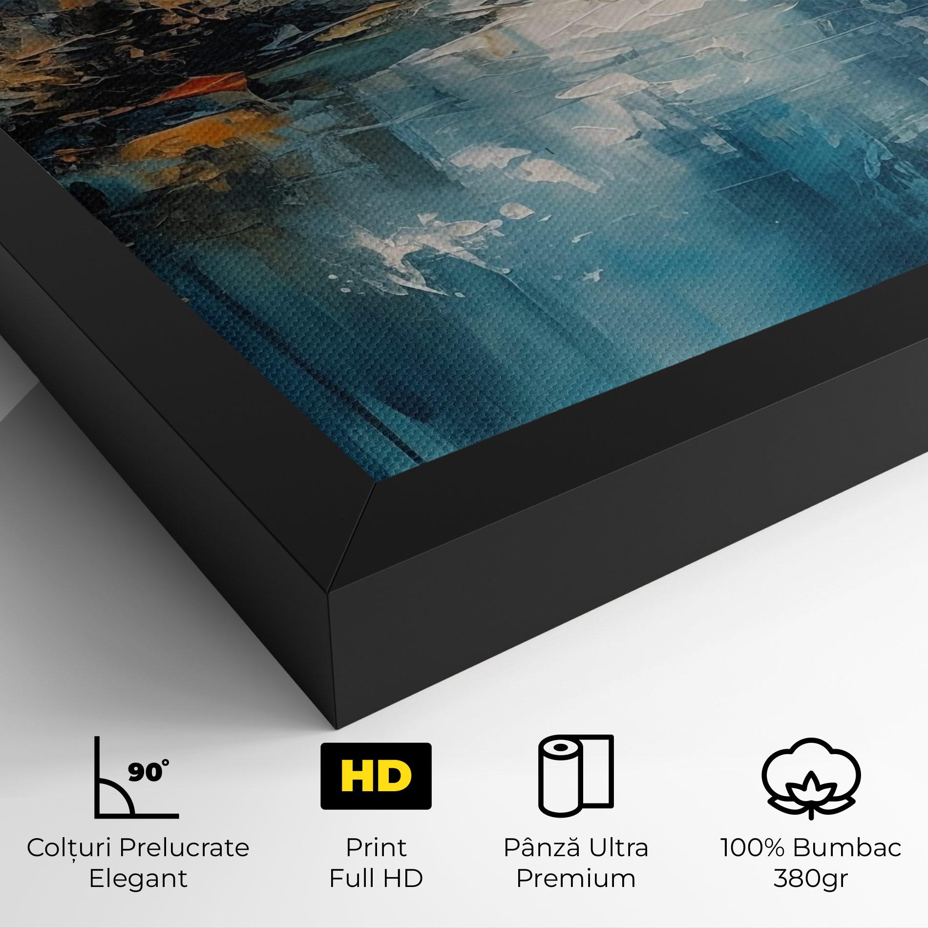 Tablou Canvas Abstract Blue Art mockup 4