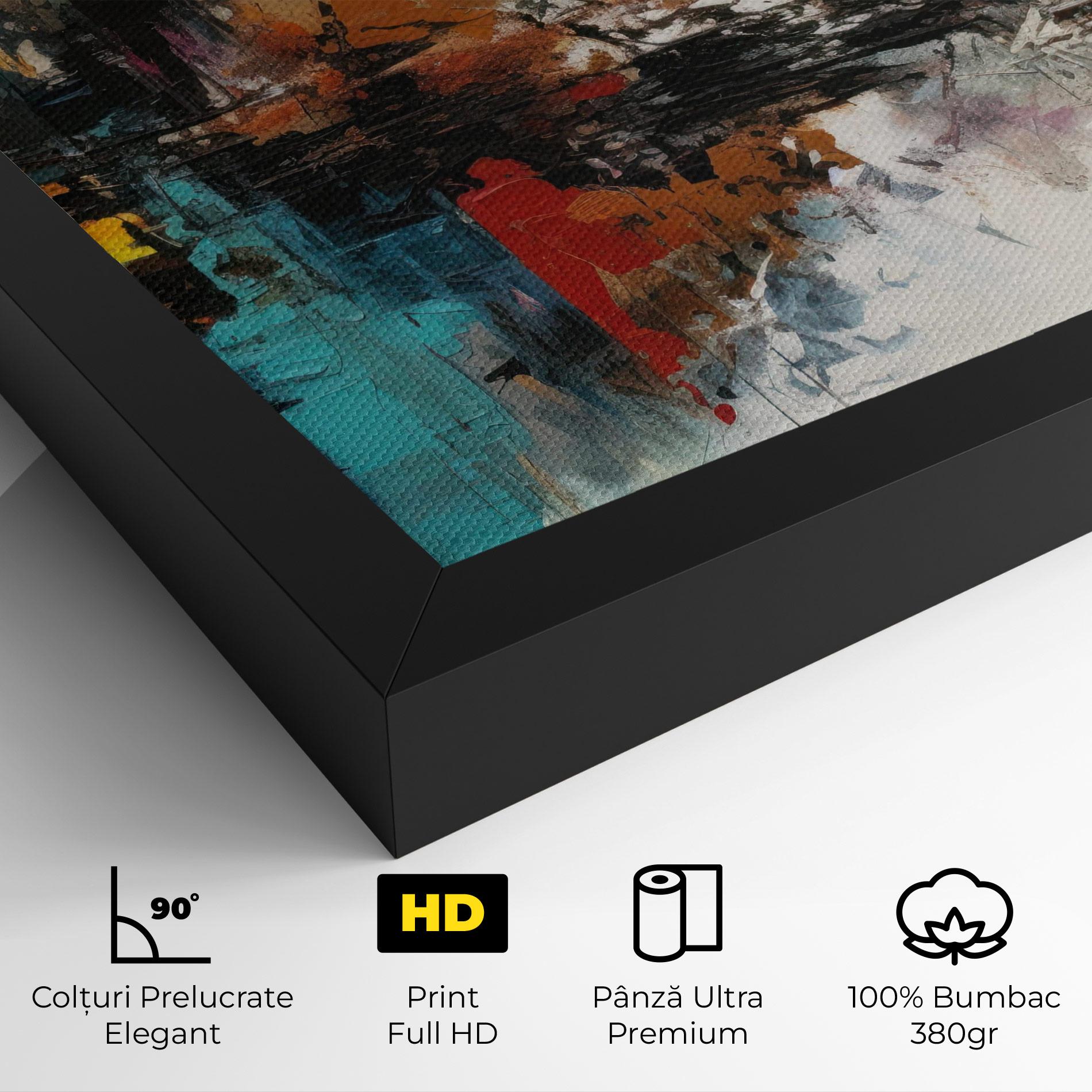 Tablou Canvas Abstract City Painting mockup 4