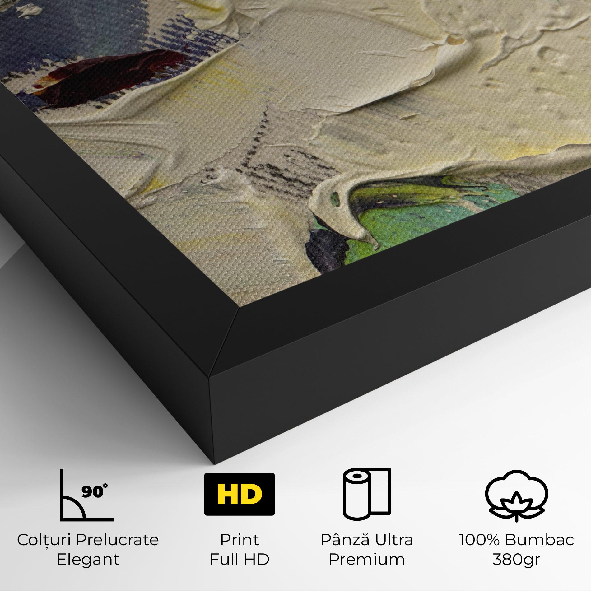 Tablou Canvas Closeup Oil Painting mockup 4