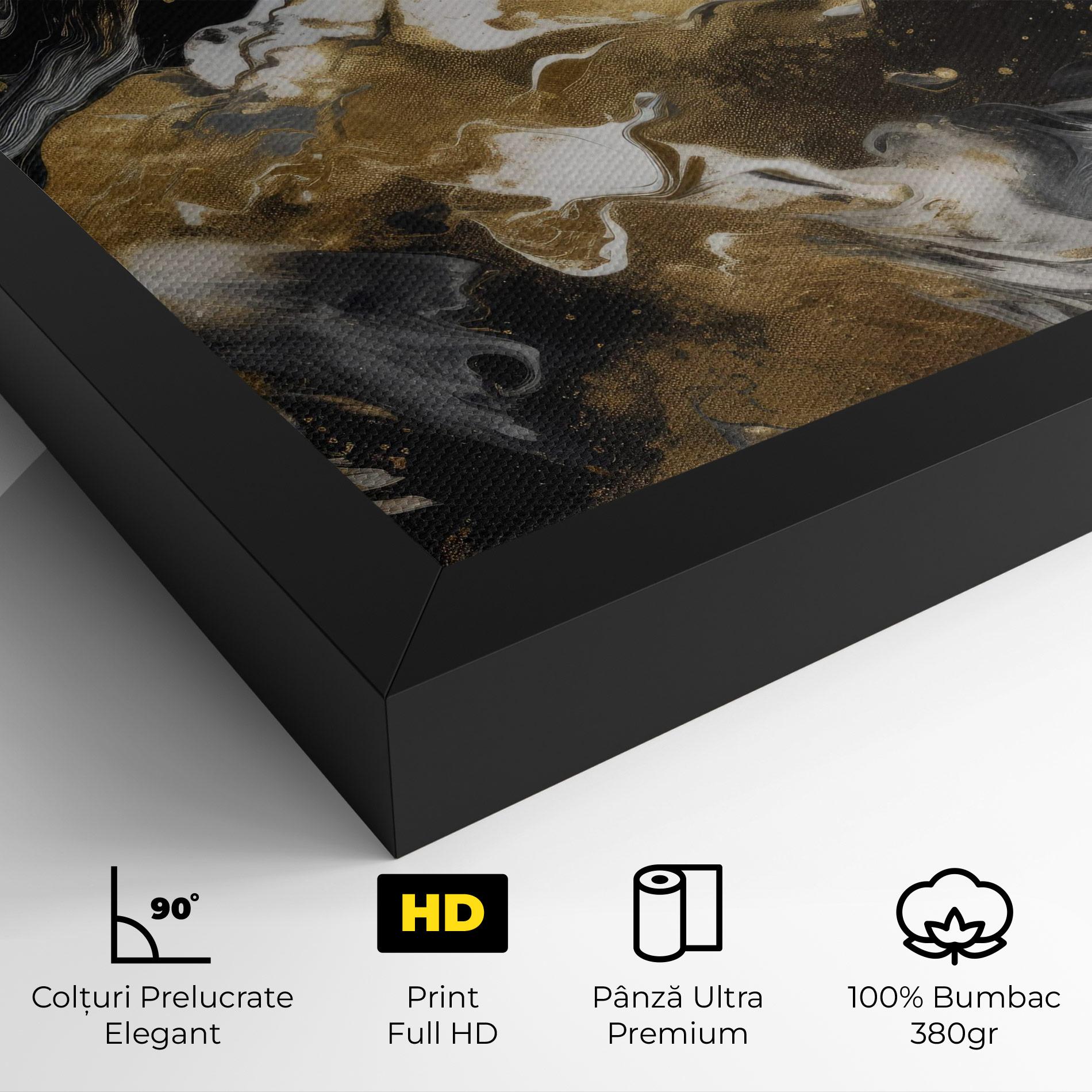 Tablou Canvas Gold Acrylic Fluid mockup 4