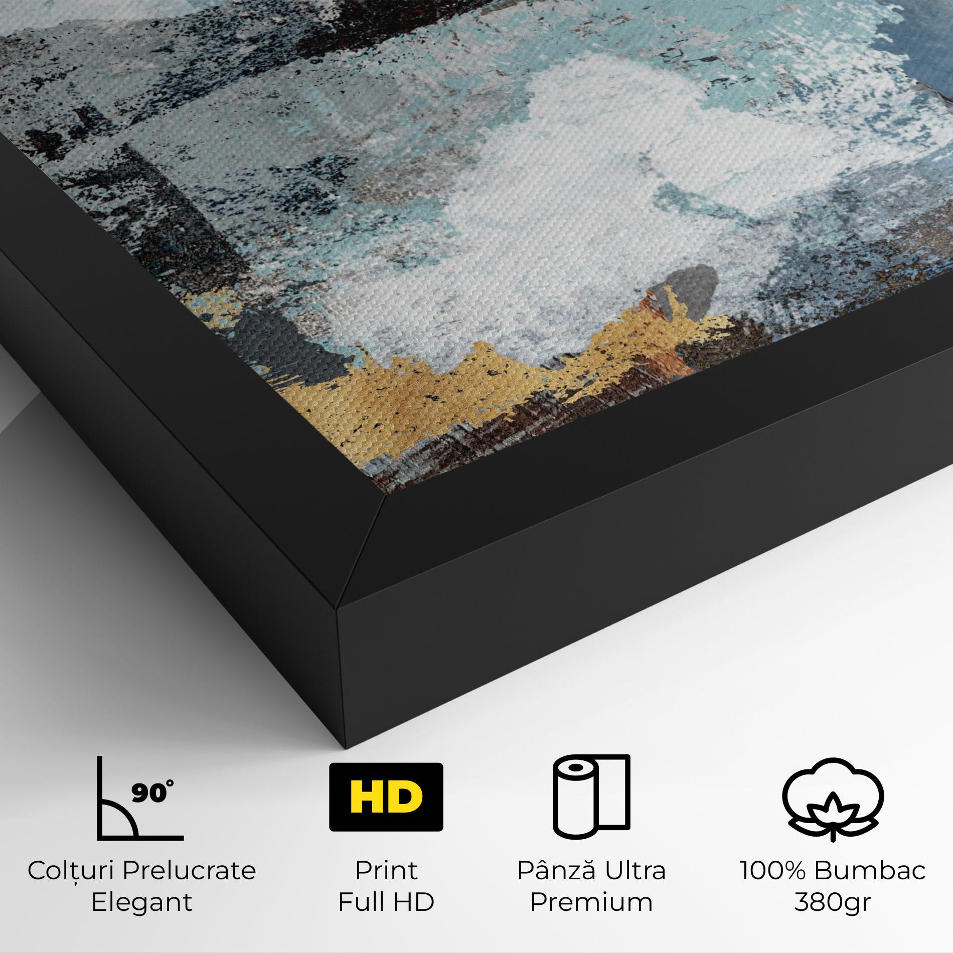 Tablou Canvas Gold Little Points mockup 4