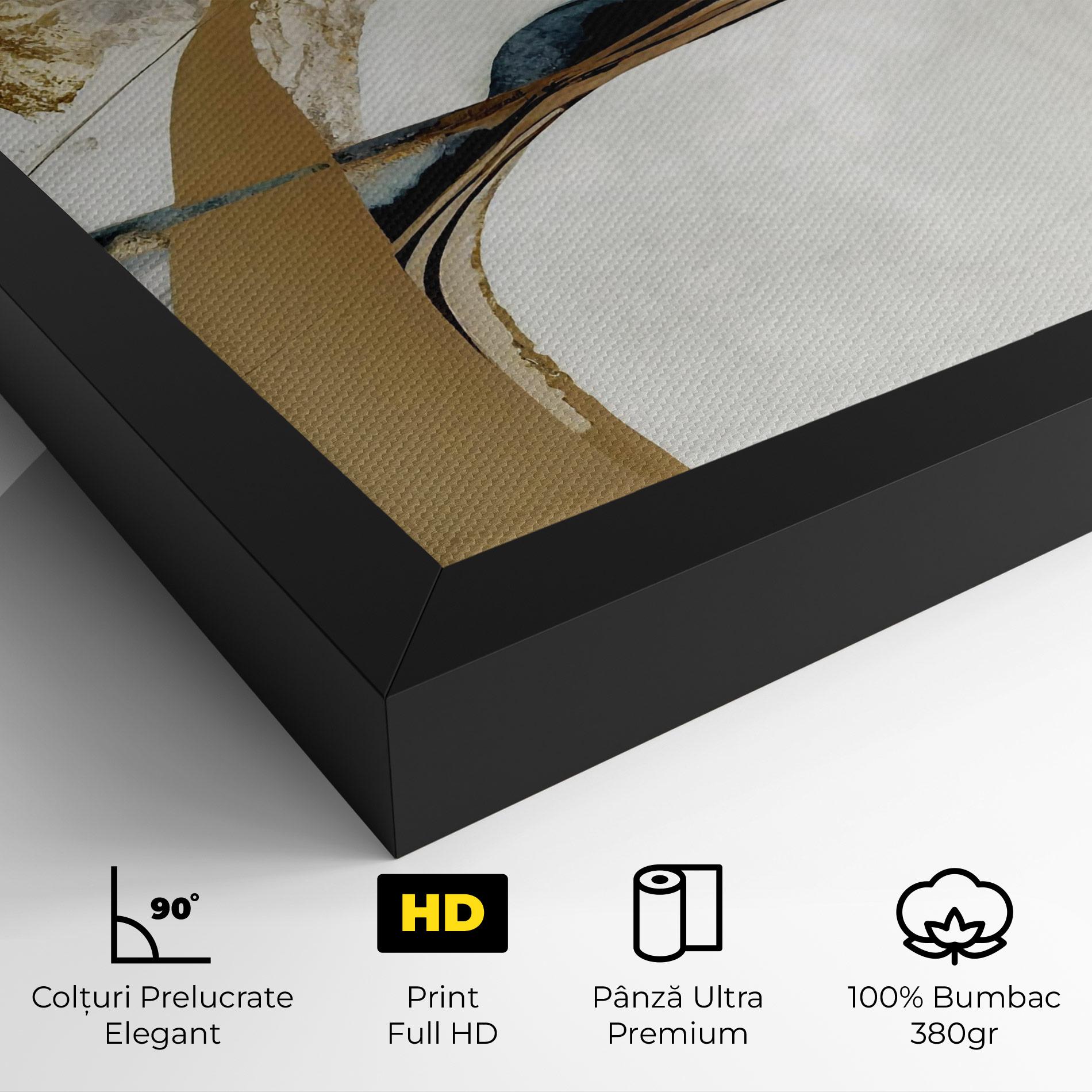 Tablou Canvas Golden Blue Marble mockup 4