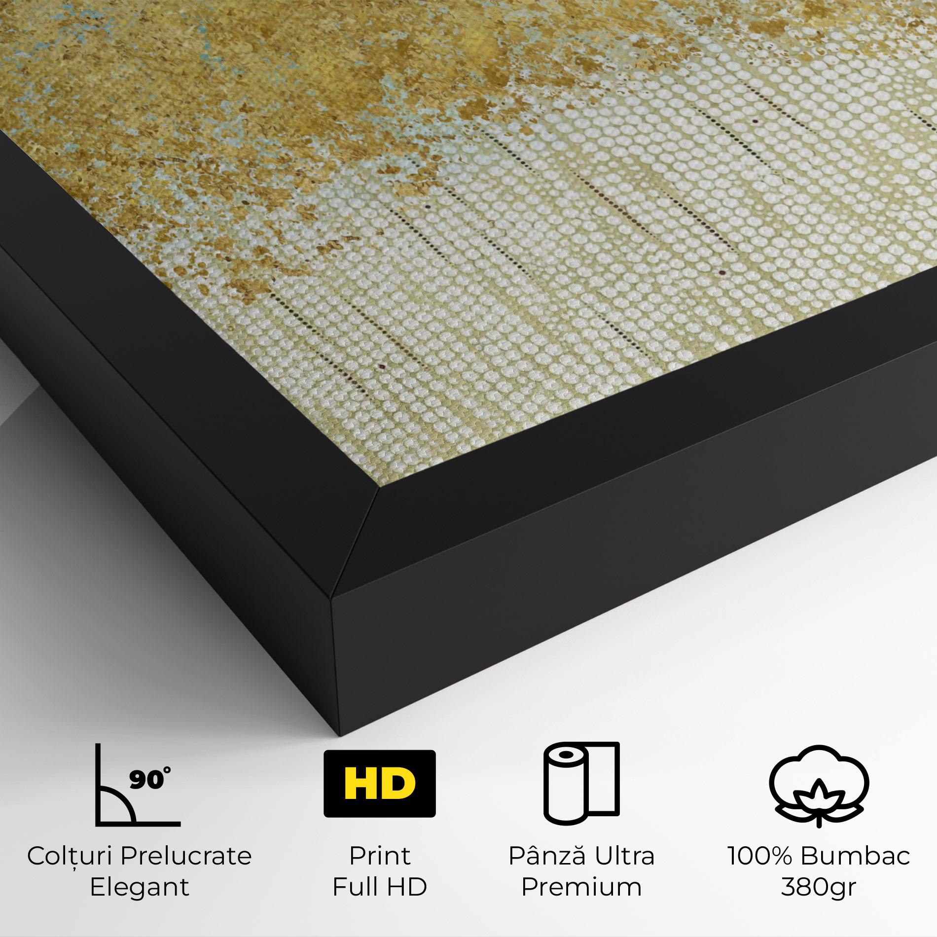 Tablou Canvas Golden White Points mockup 4