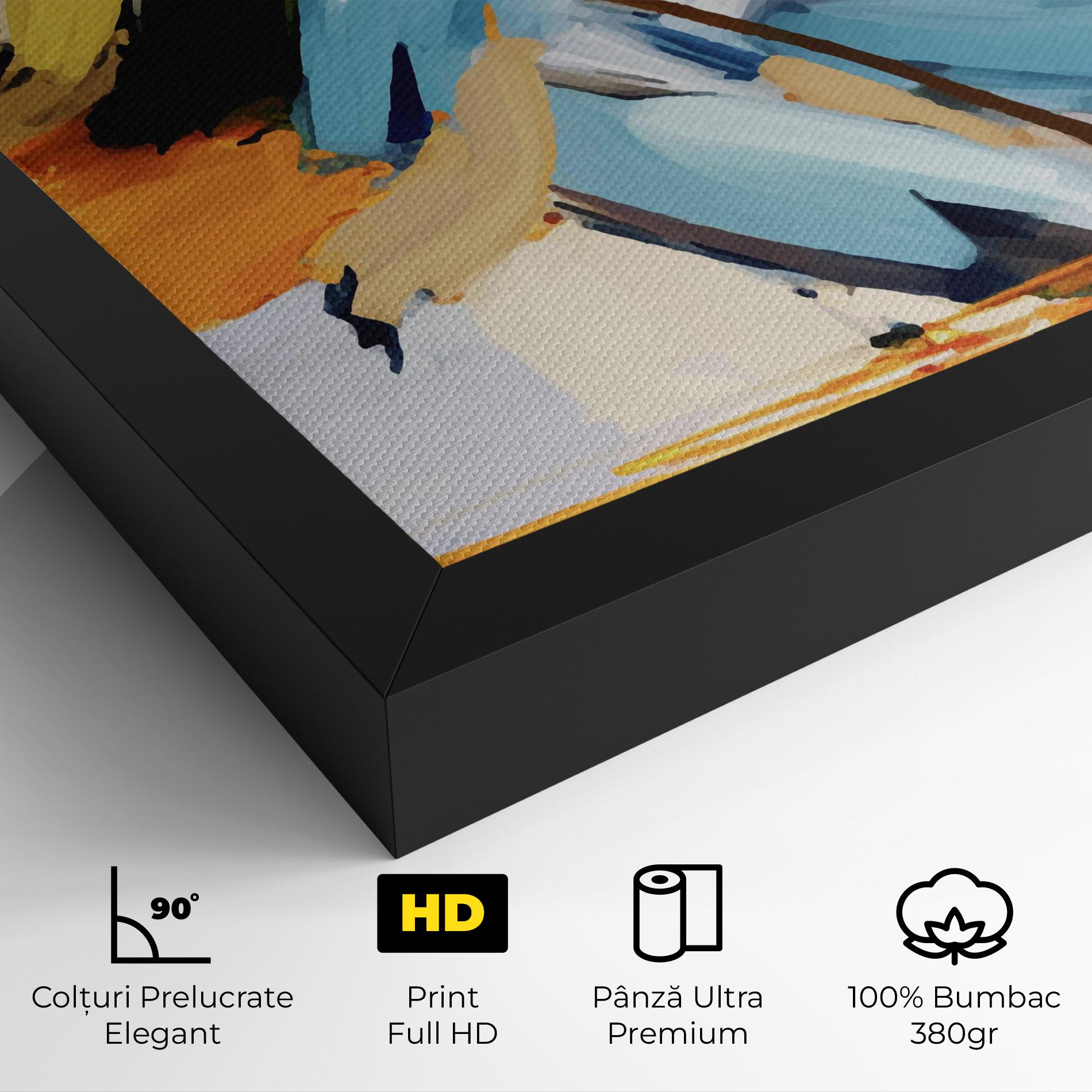 Tablou Canvas Orange Blue Art mockup 4