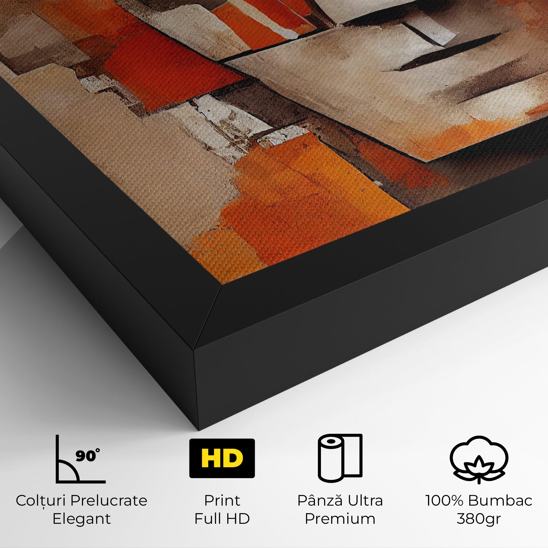 Tablou Canvas Orange Male Face mockup 4