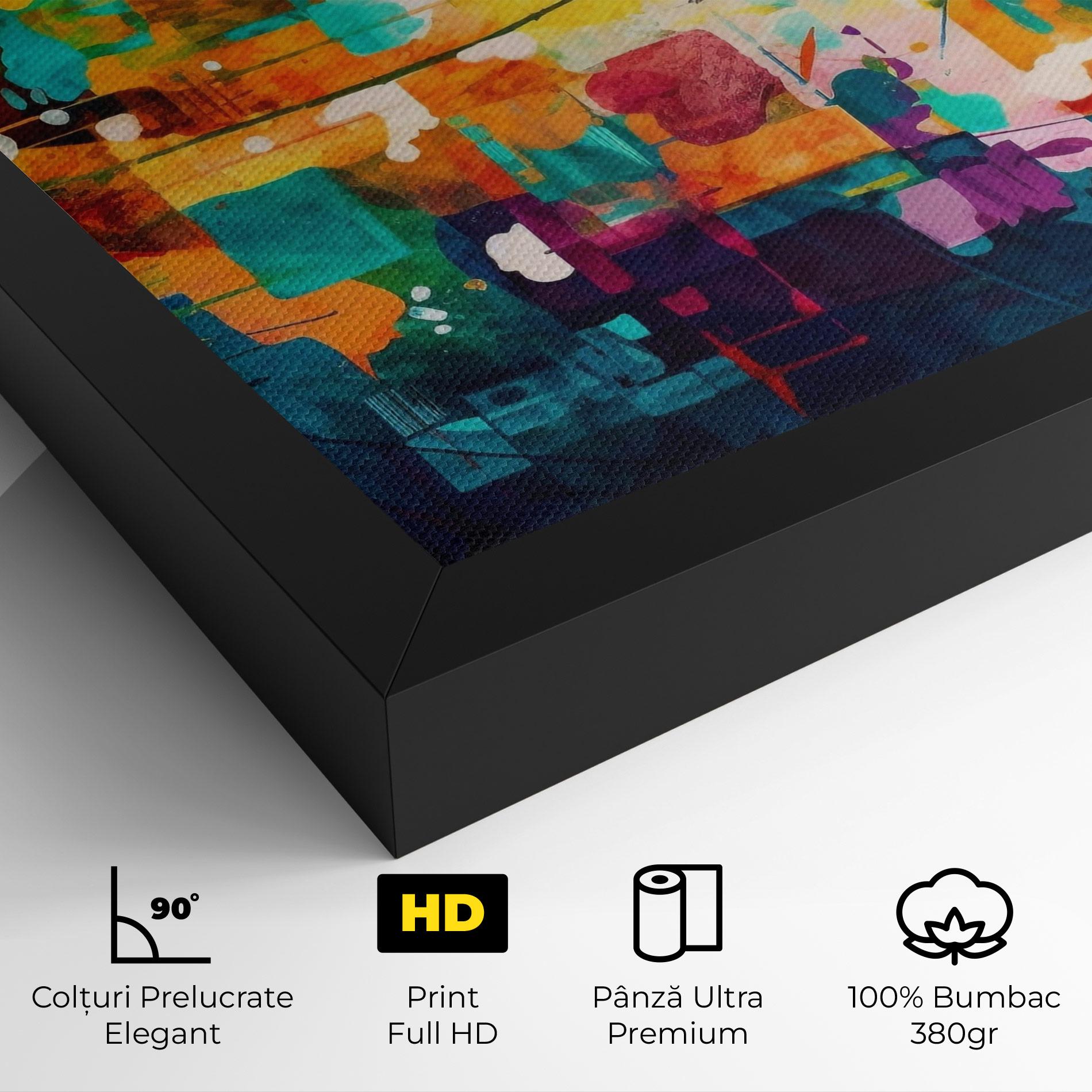 Tablou Canvas Vibrant Colors On Blue Background mockup 4