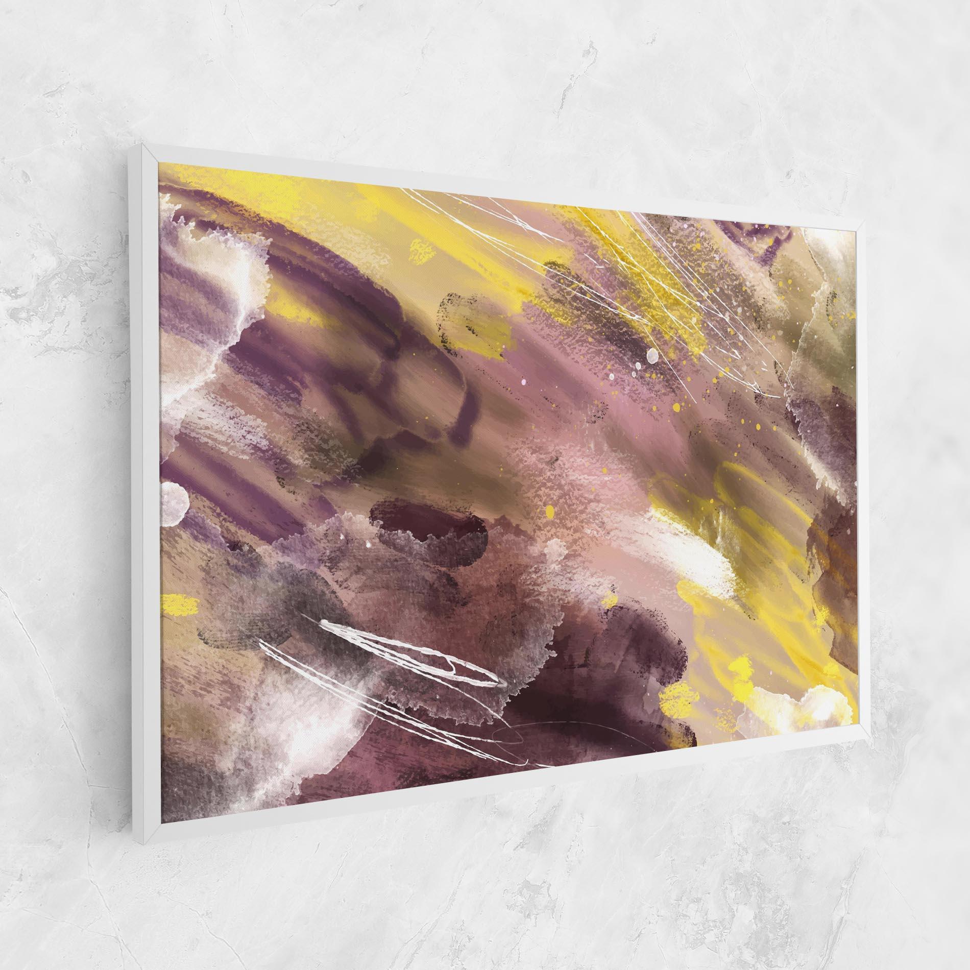 Tablou Canvas Abstract Purple Yellow Art mockup 1