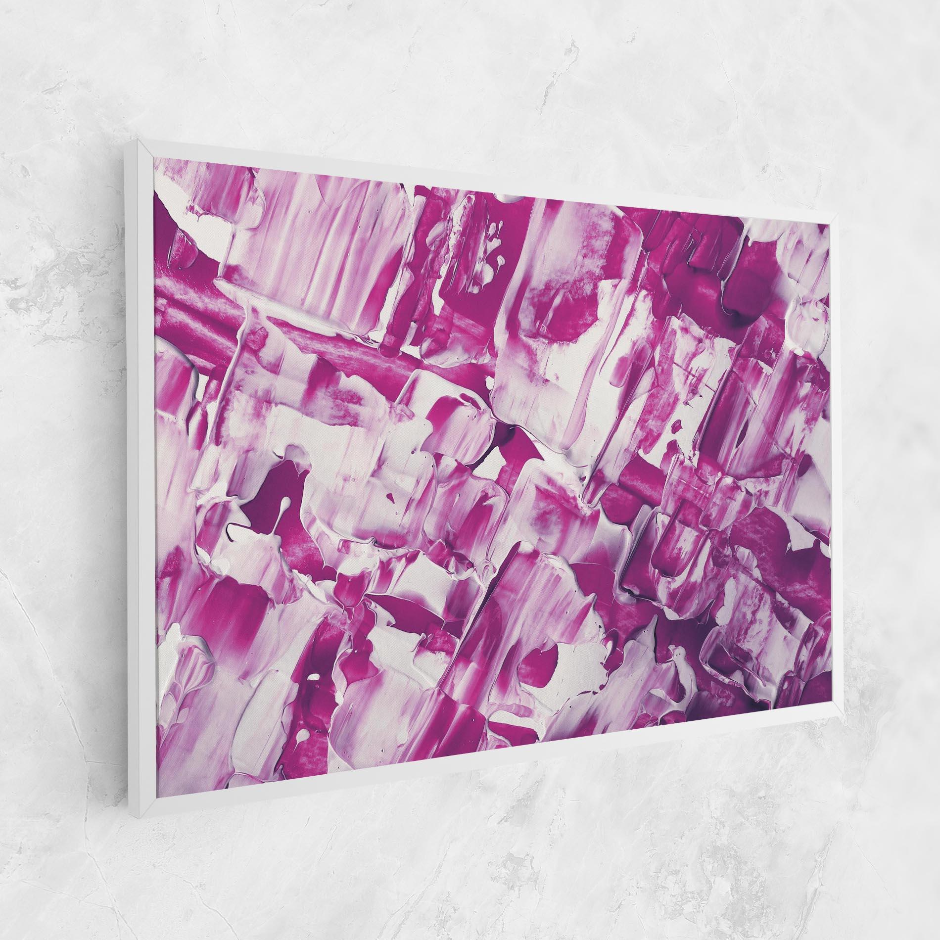 Tablou Canvas Abstract White And Pink mockup 1