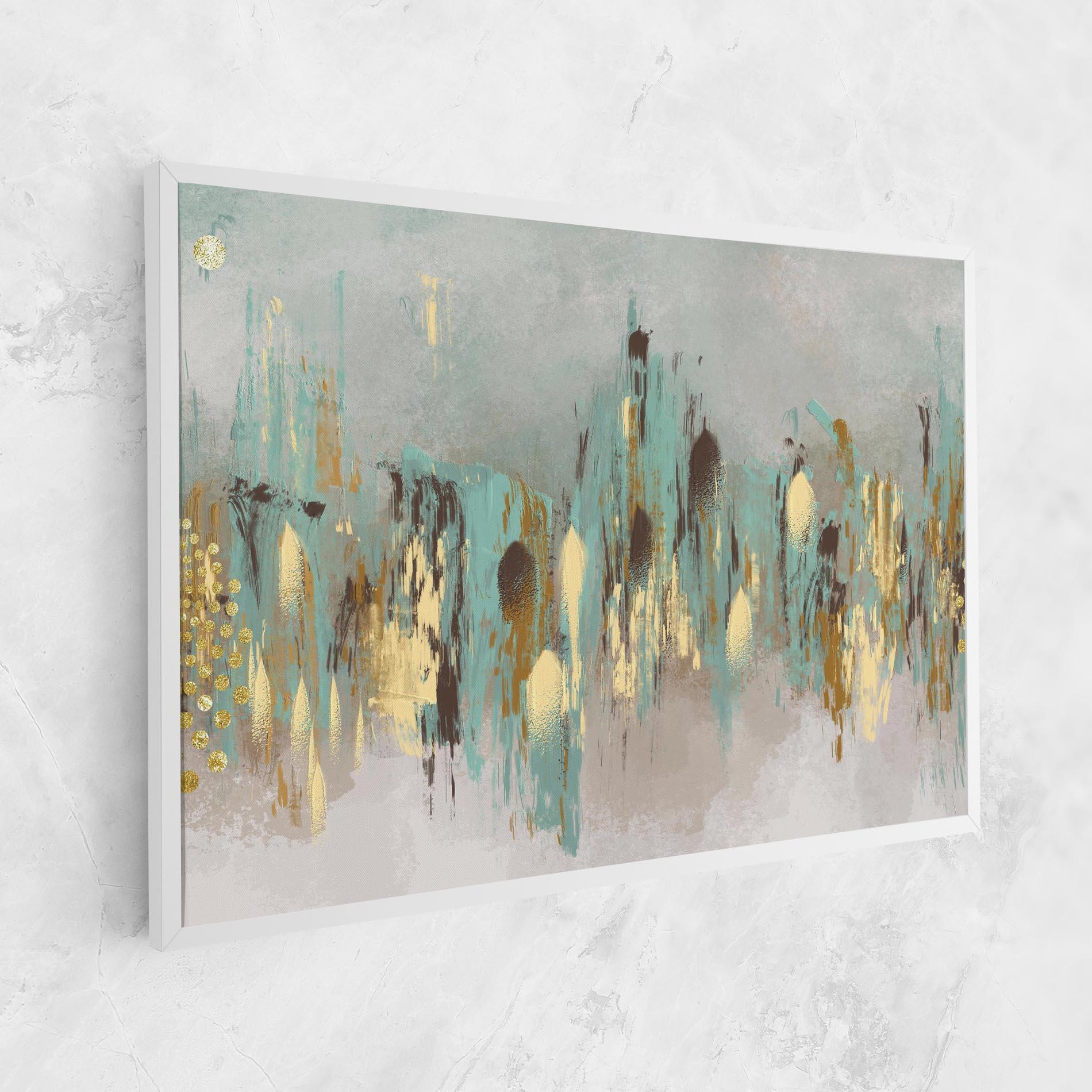 Tablou Canvas Gold Spiral Points mockup 1