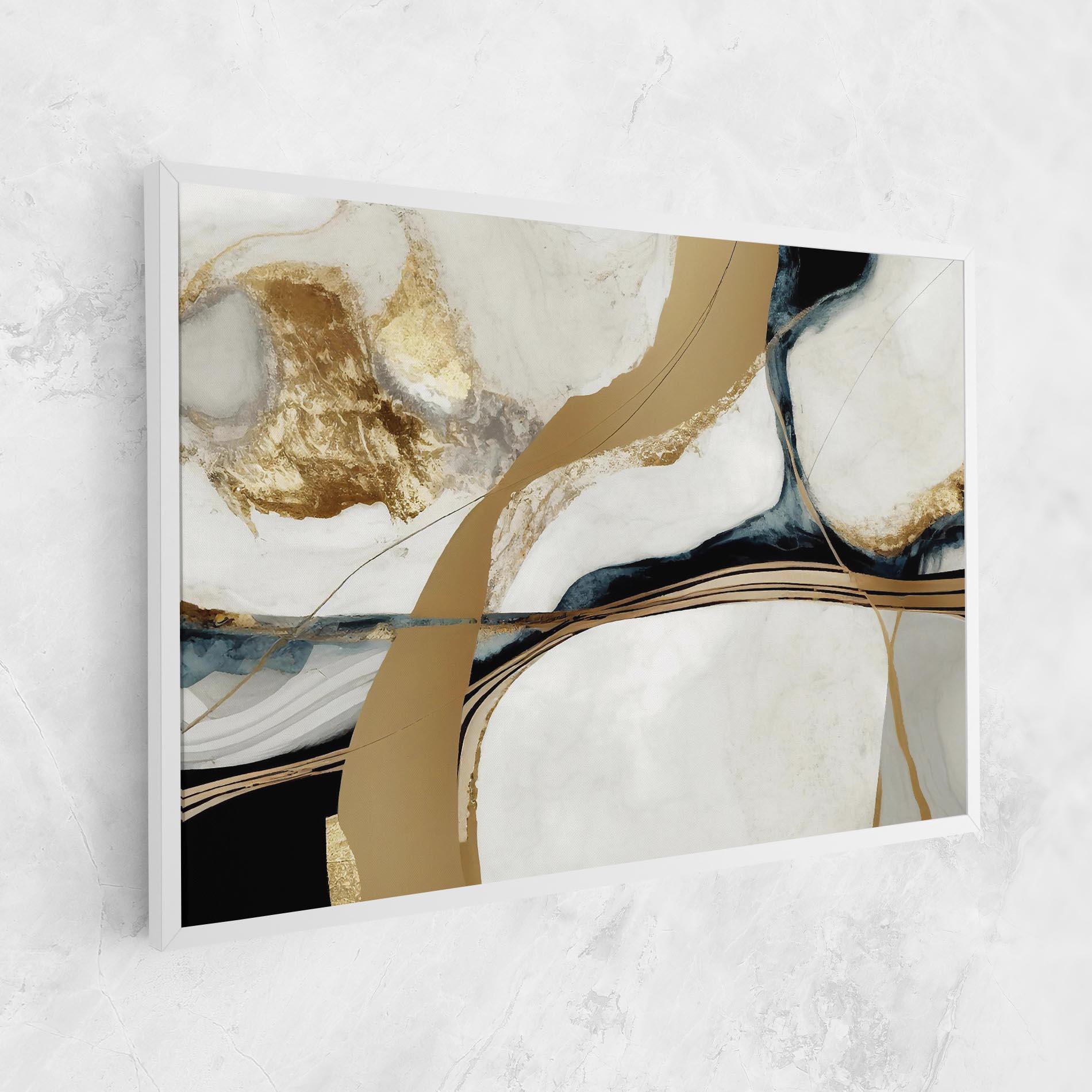 Tablou Canvas Golden Blue Marble mockup 1