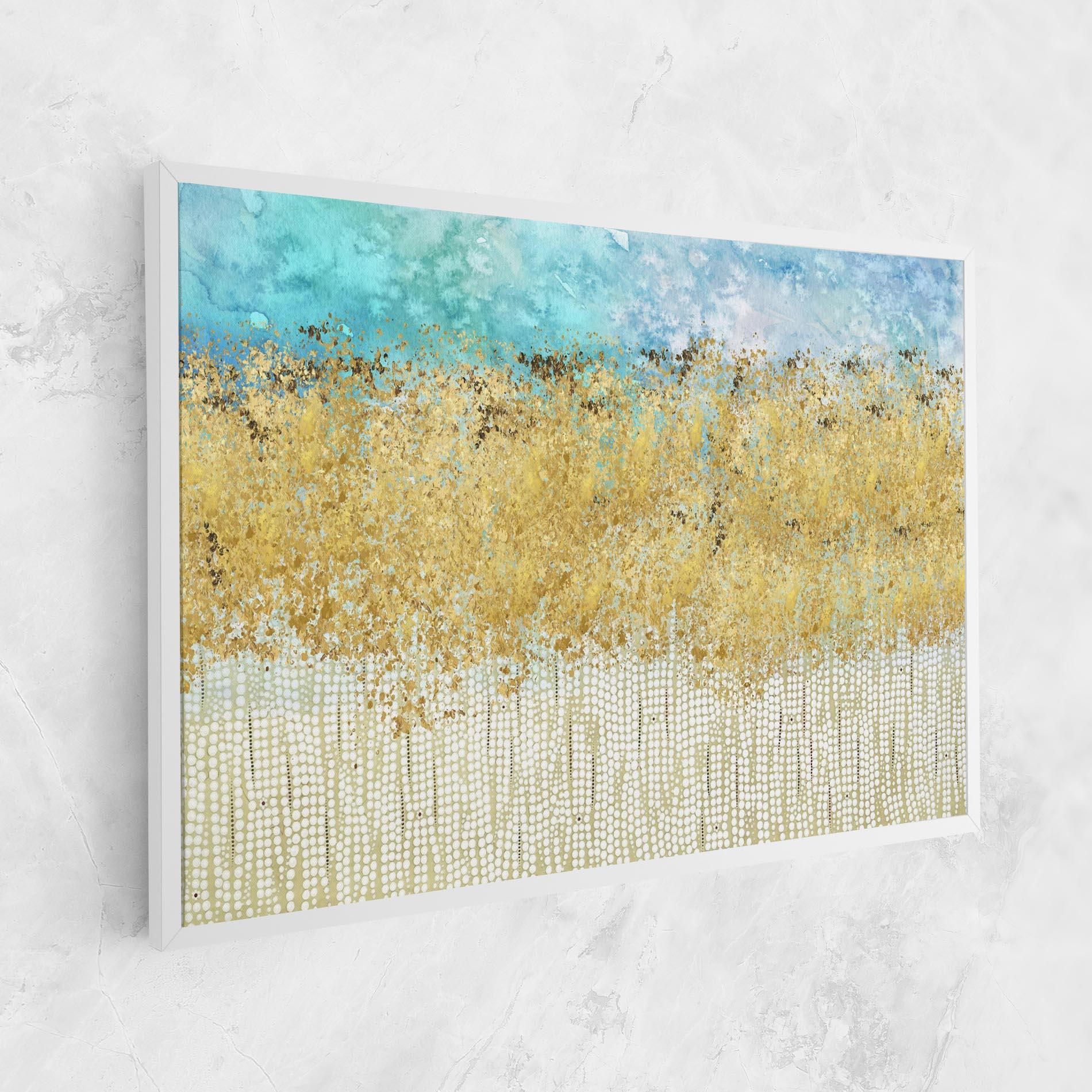 Tablou Canvas Golden White Points mockup 1