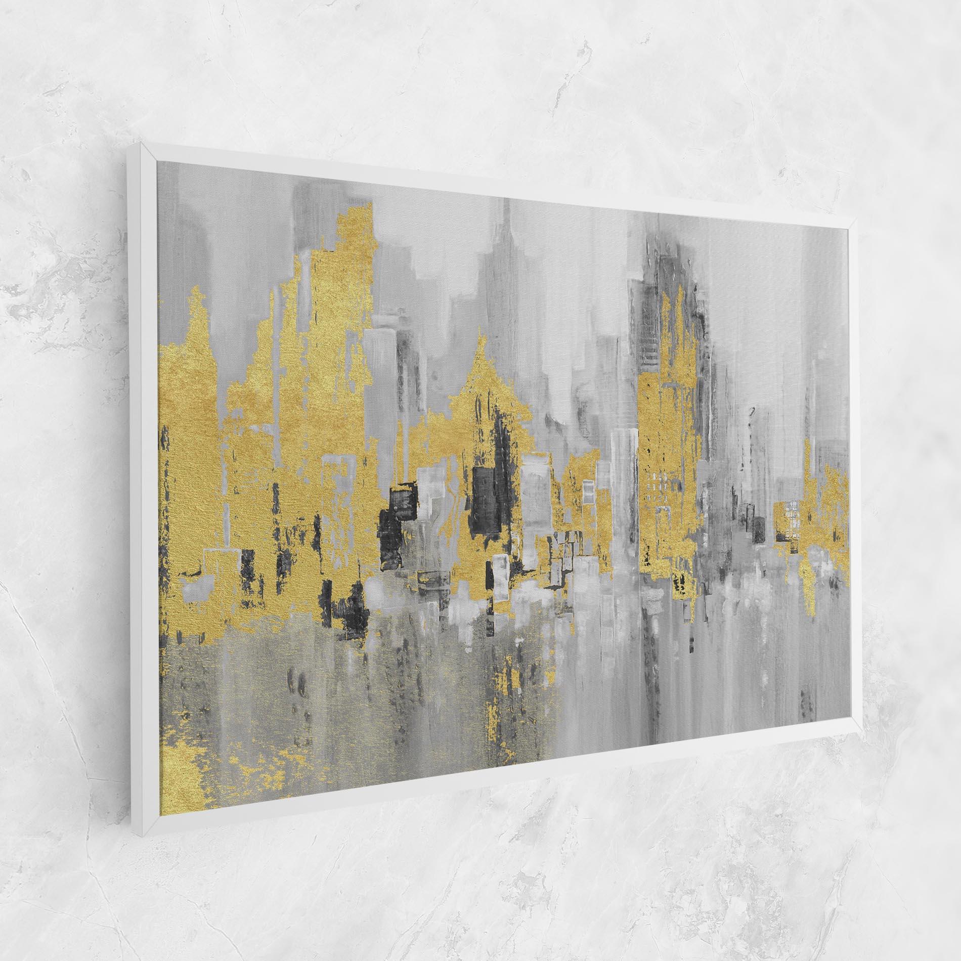 Tablou Canvas Light Grey With Gold mockup 1