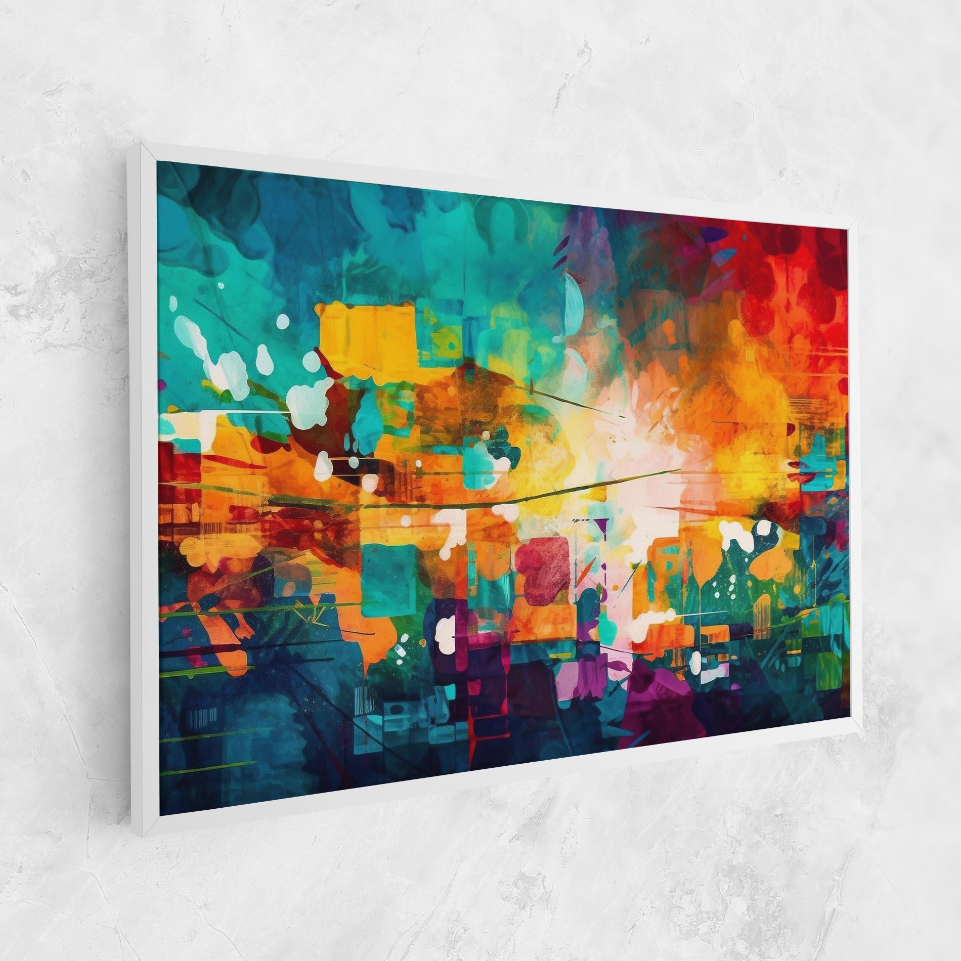 Tablou Canvas Vibrant Colors On Blue Background mockup 1