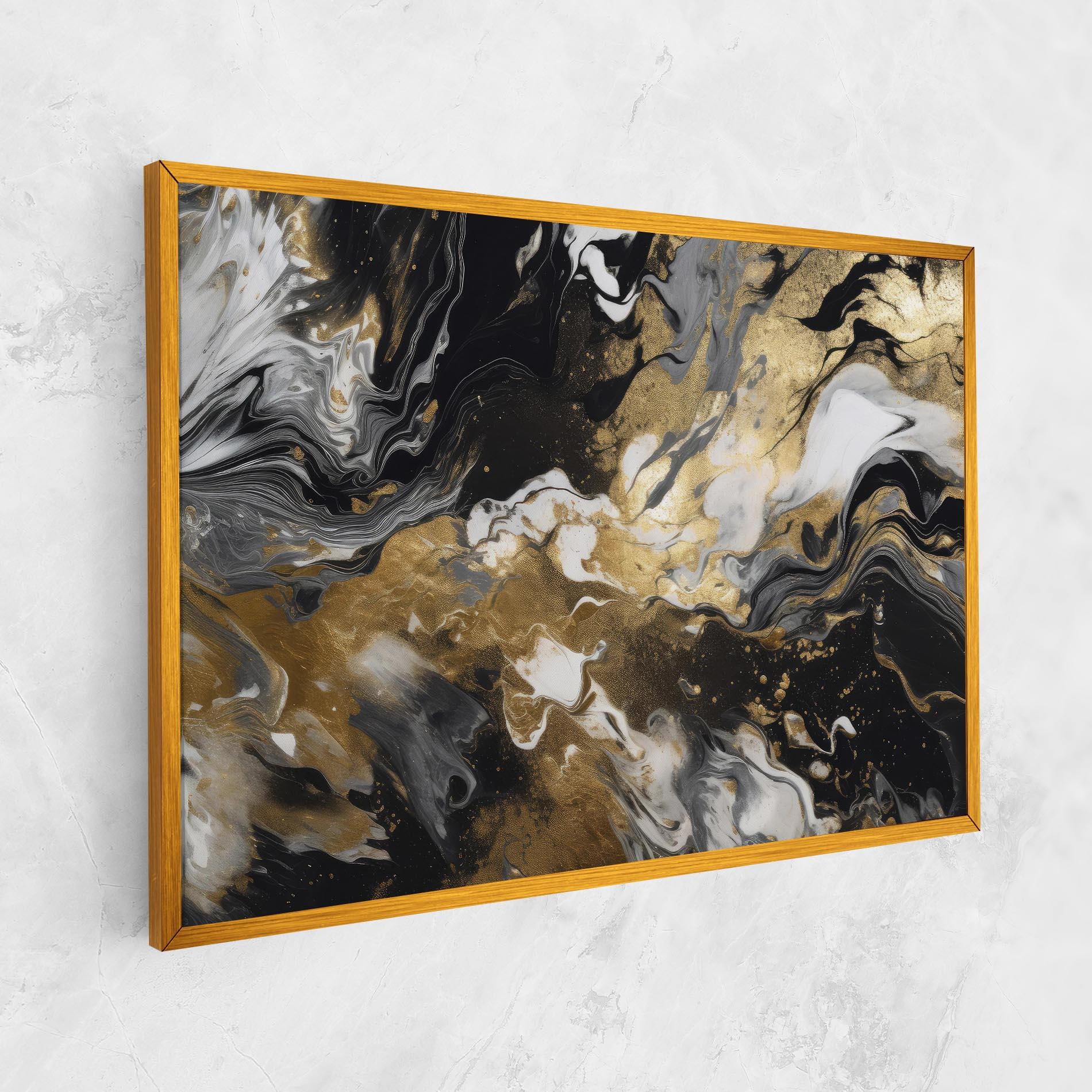 Tablou Canvas Gold Acrylic Fluid mockup 1