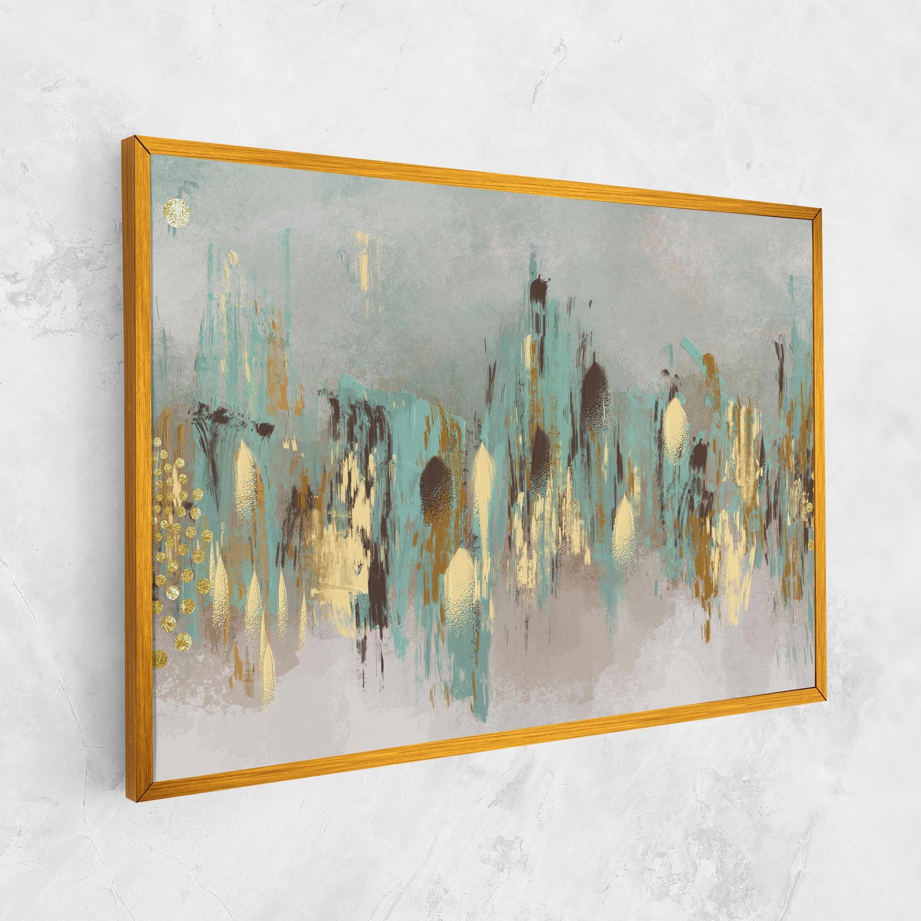 Tablou Canvas Gold Spiral Points mockup 1