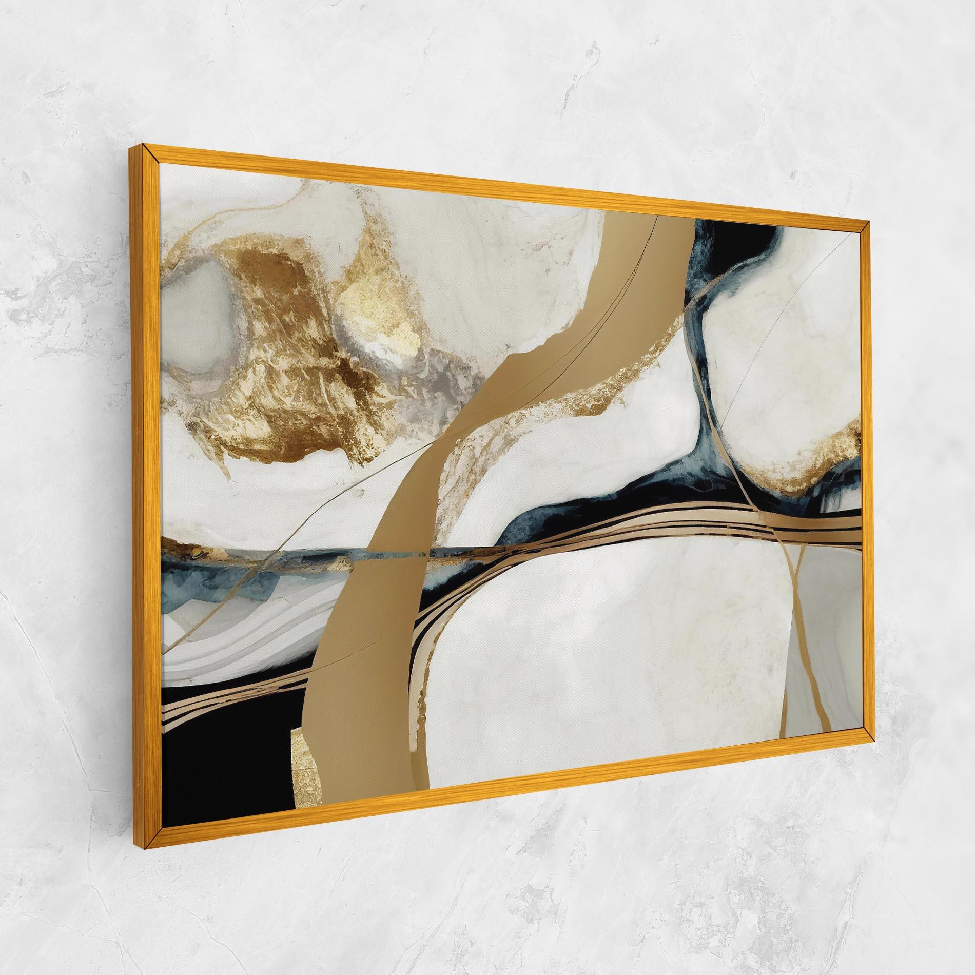 Tablou Canvas Golden Blue Marble mockup 1
