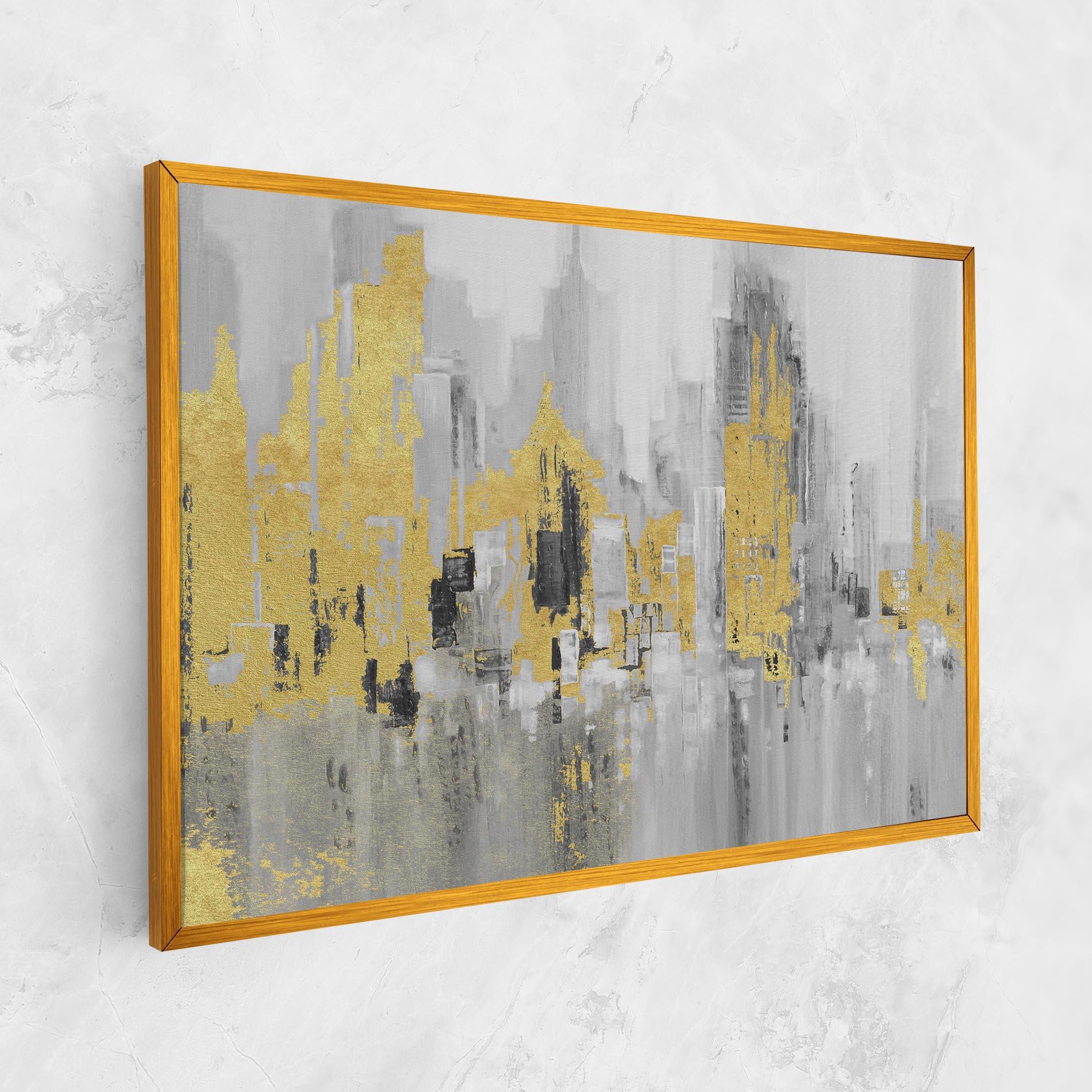 Tablou Canvas Light Grey With Gold mockup 1