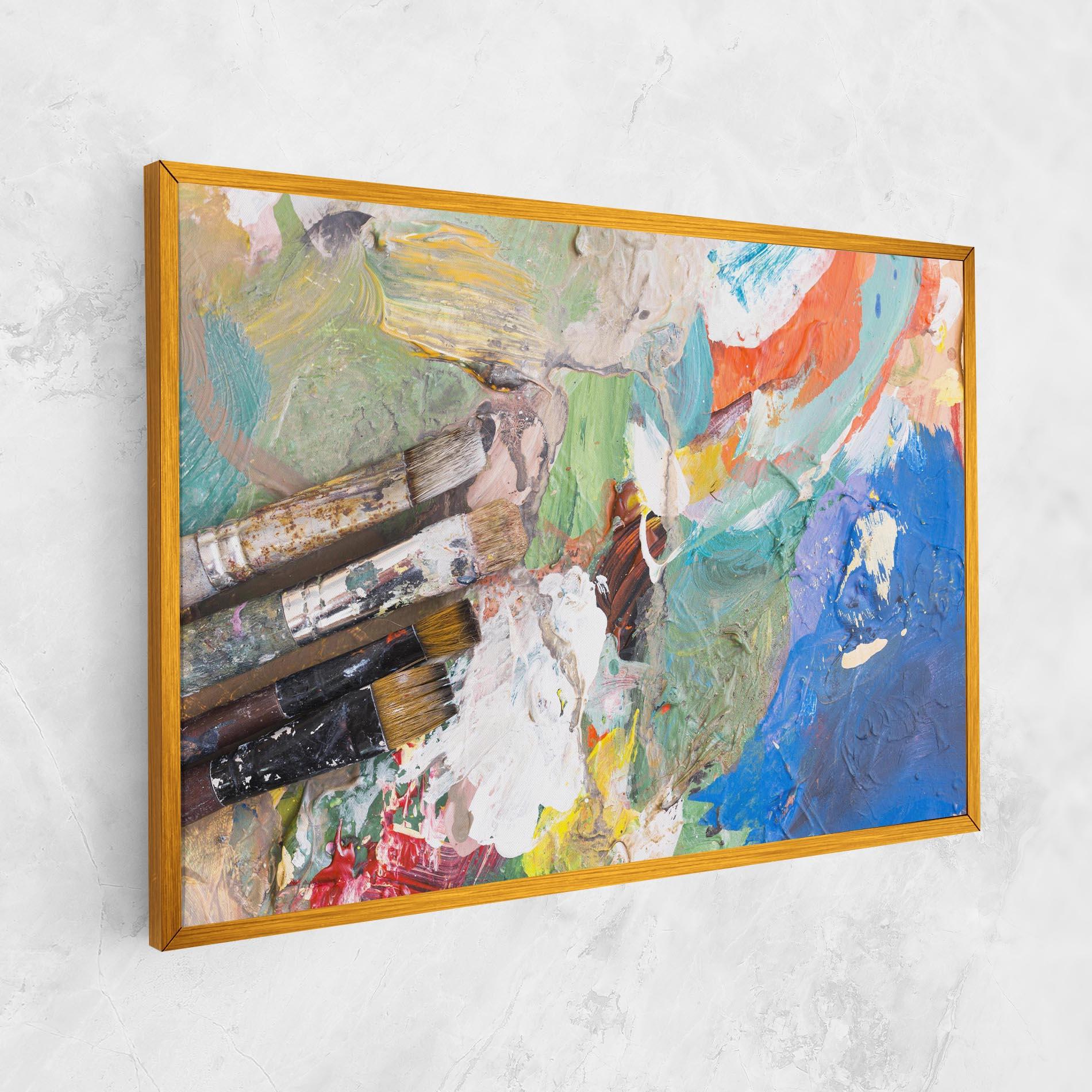 Tablou Canvas Messy Paint Brushes mockup 1