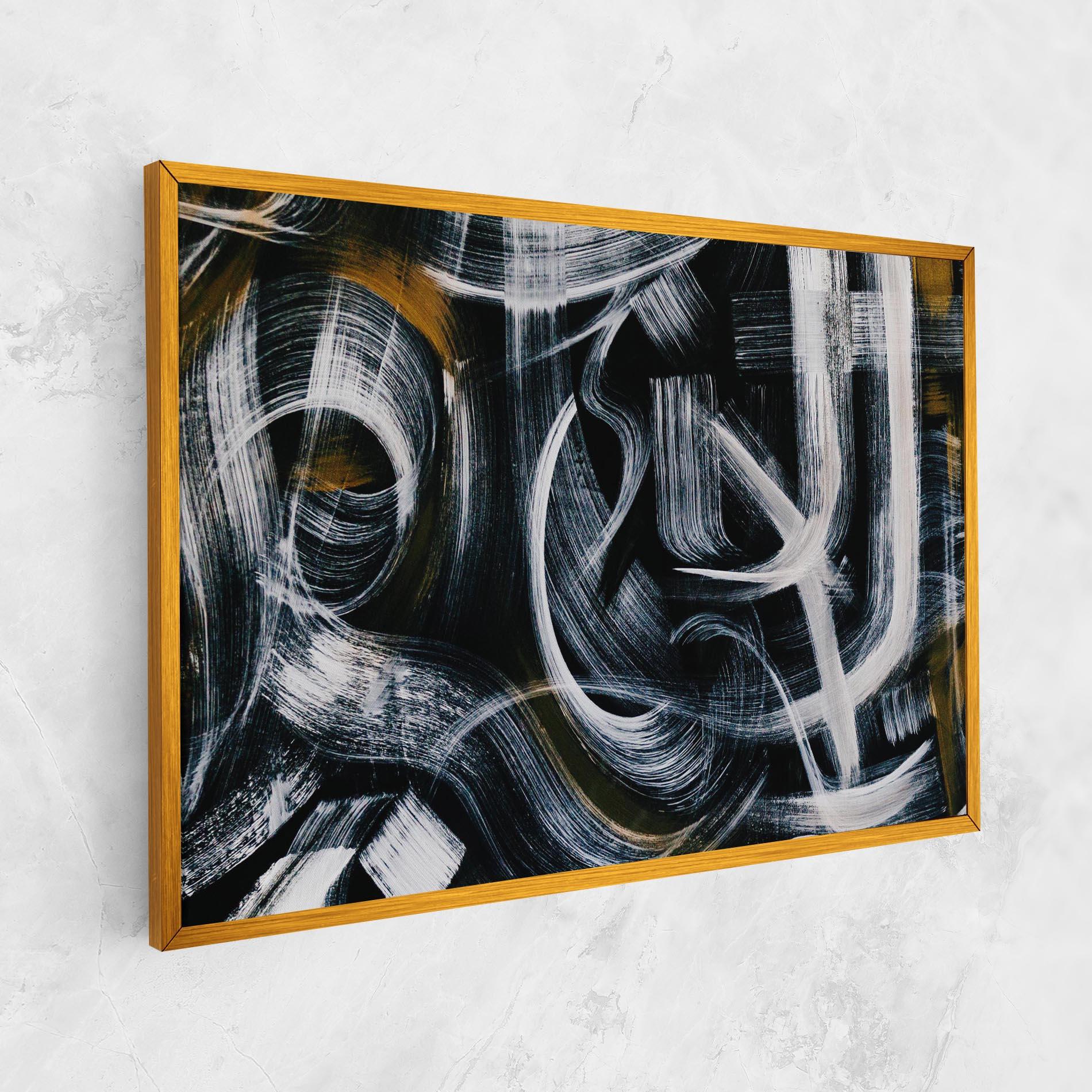 Tablou Canvas White Brush Lines mockup 1