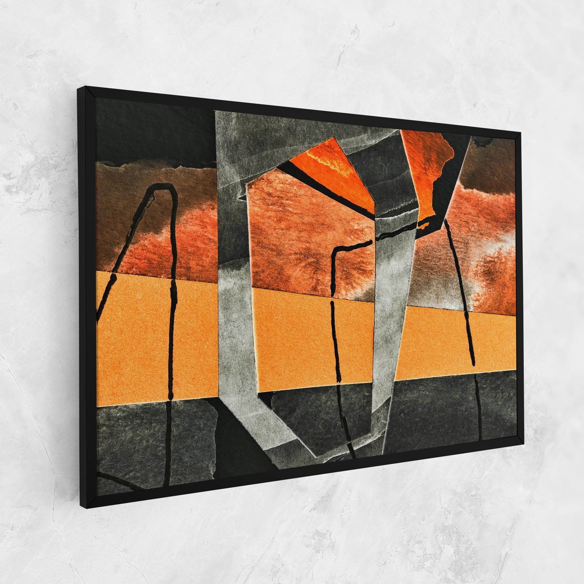 Abstract Grey Orange mockup 1