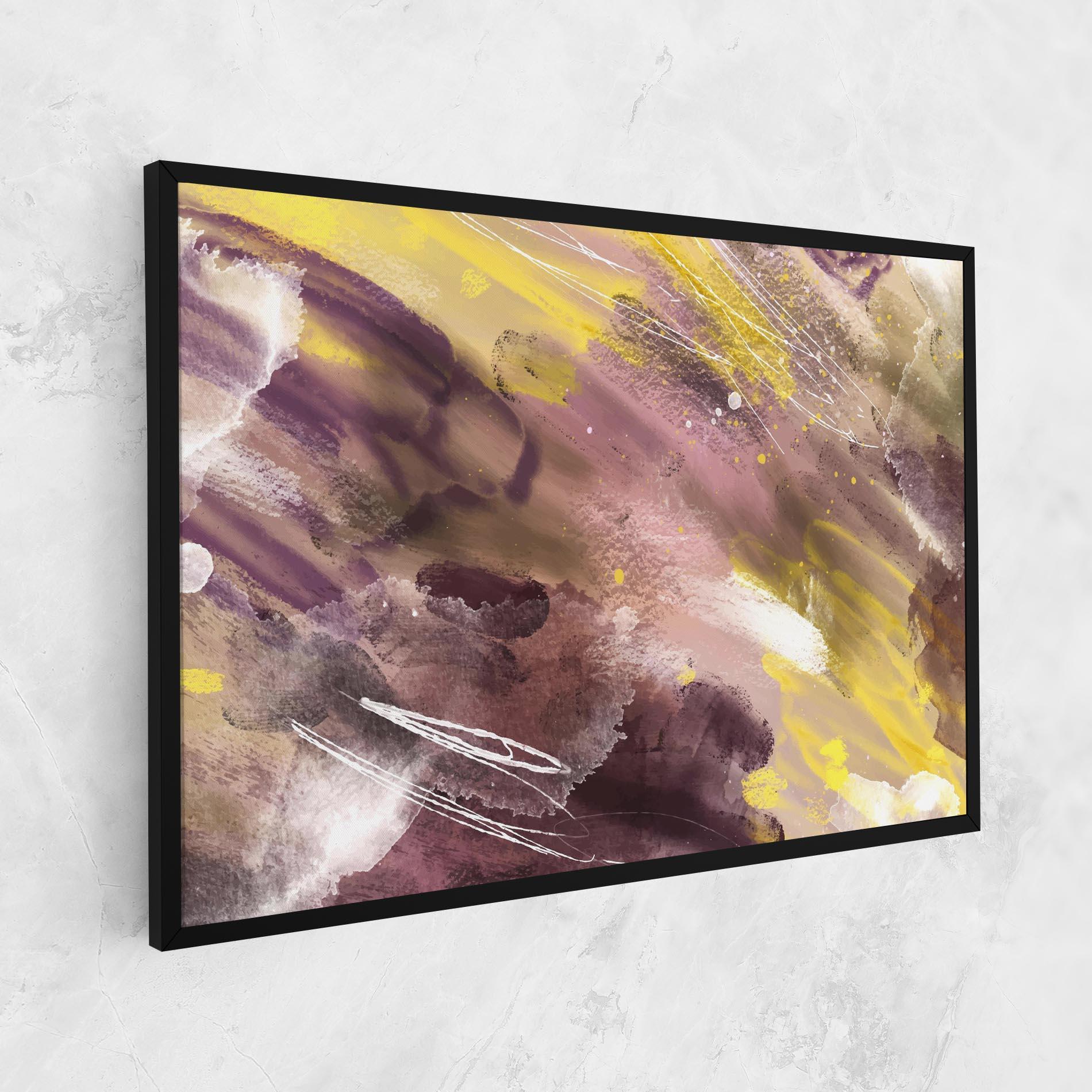 Tablou Canvas Abstract Purple Yellow Art mockup 1