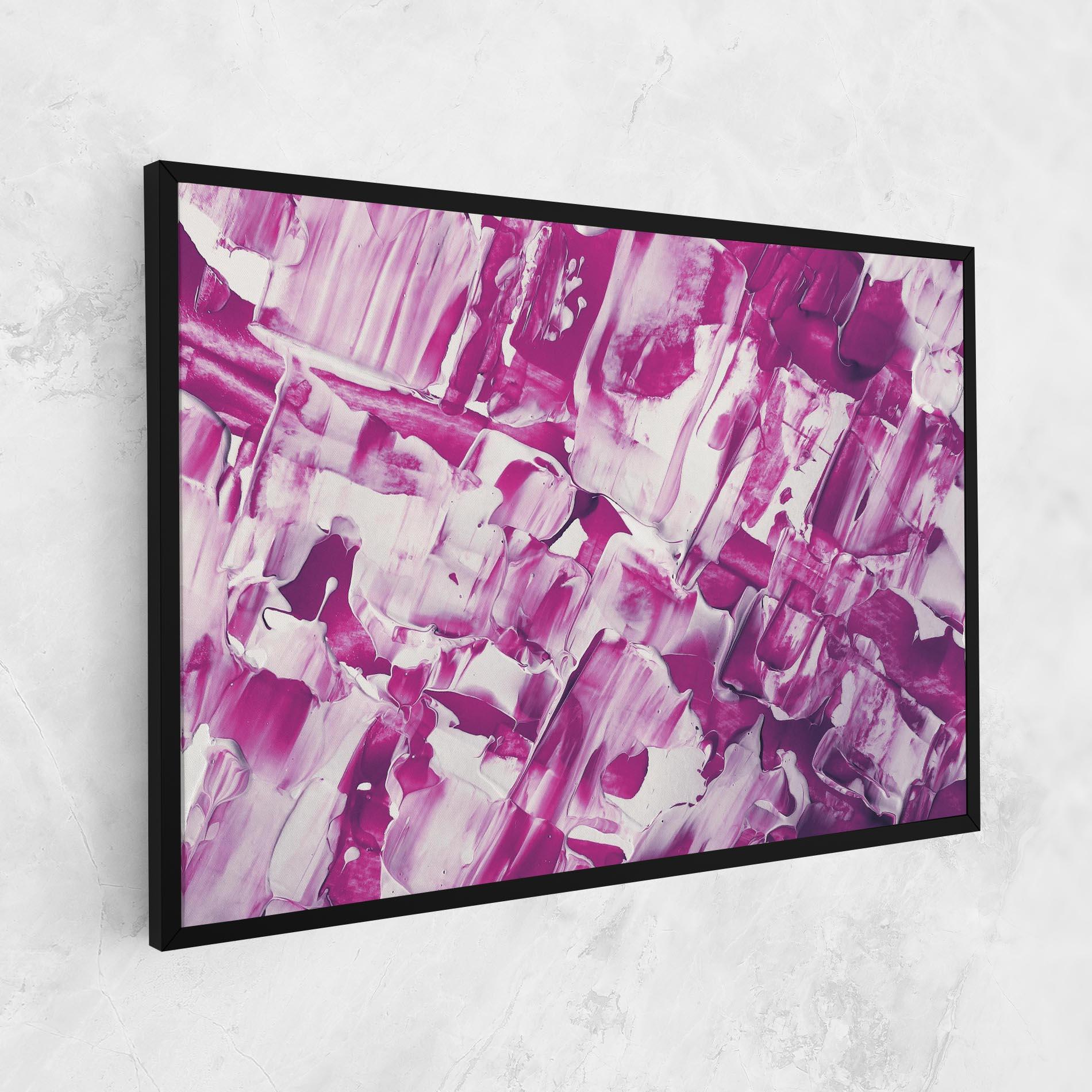 Tablou Canvas Abstract White And Pink mockup 1