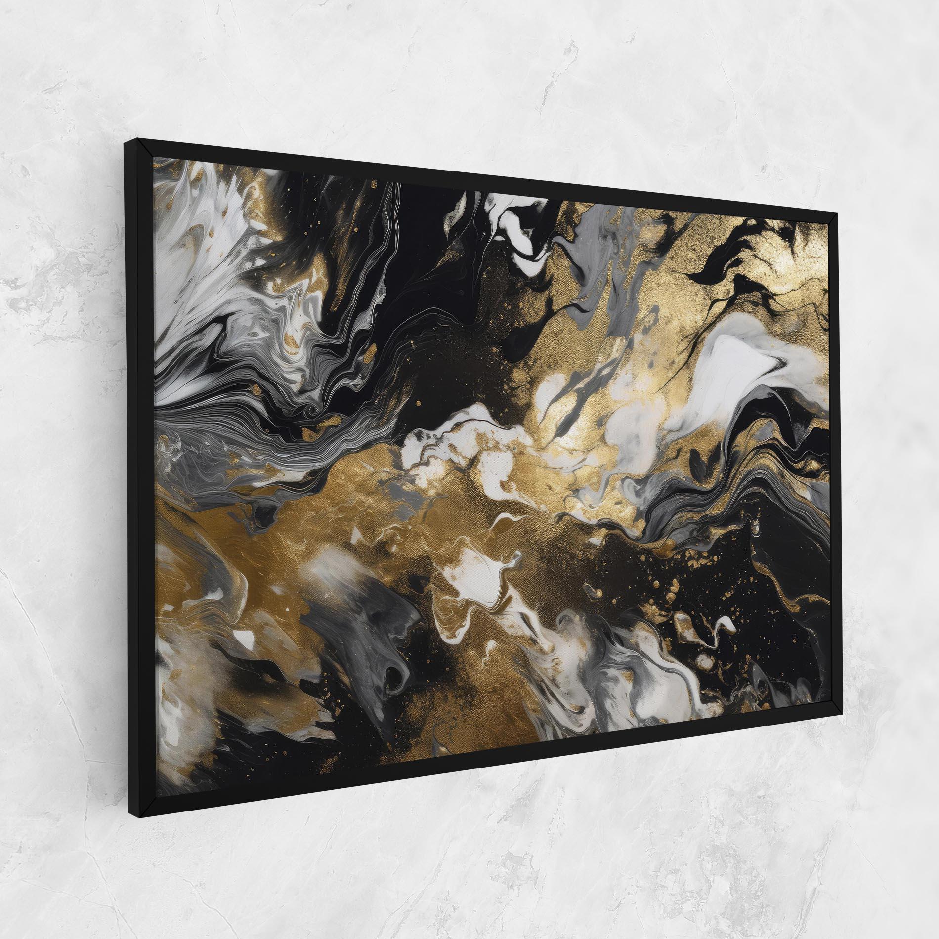 Tablou Canvas Gold Acrylic Fluid mockup 1