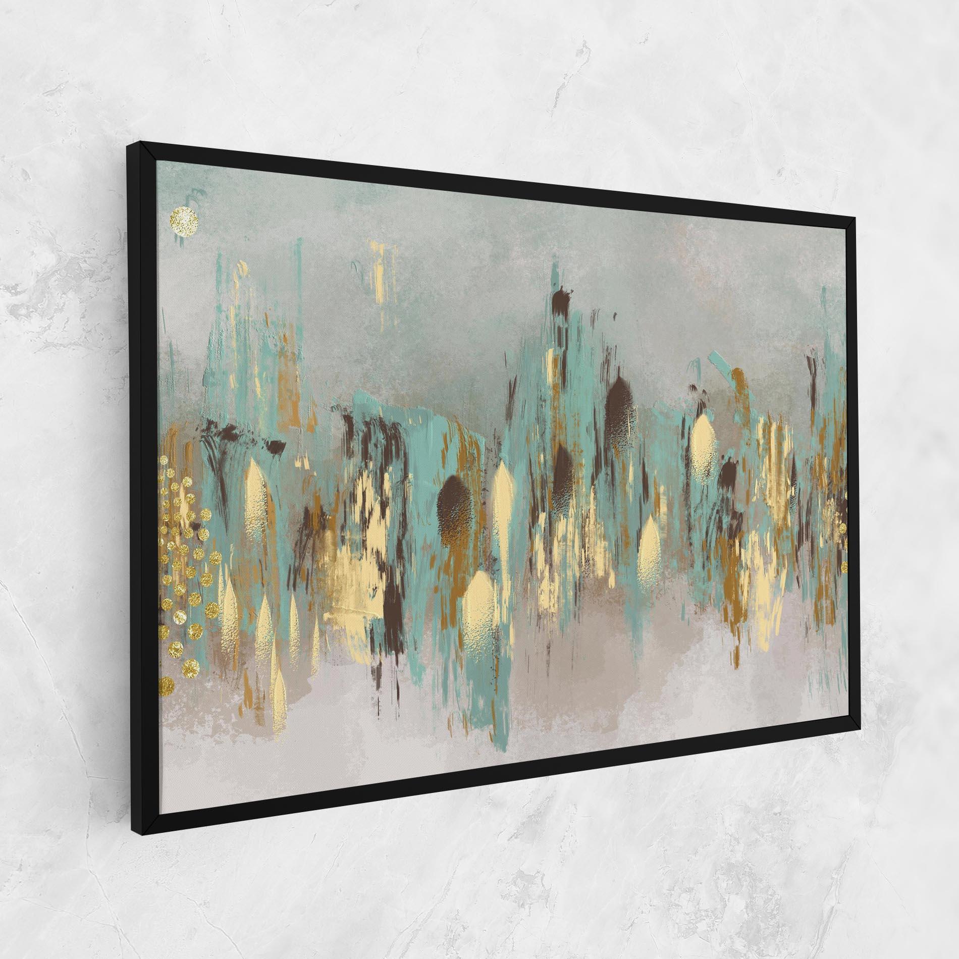 Tablou Canvas Gold Spiral Points mockup 1