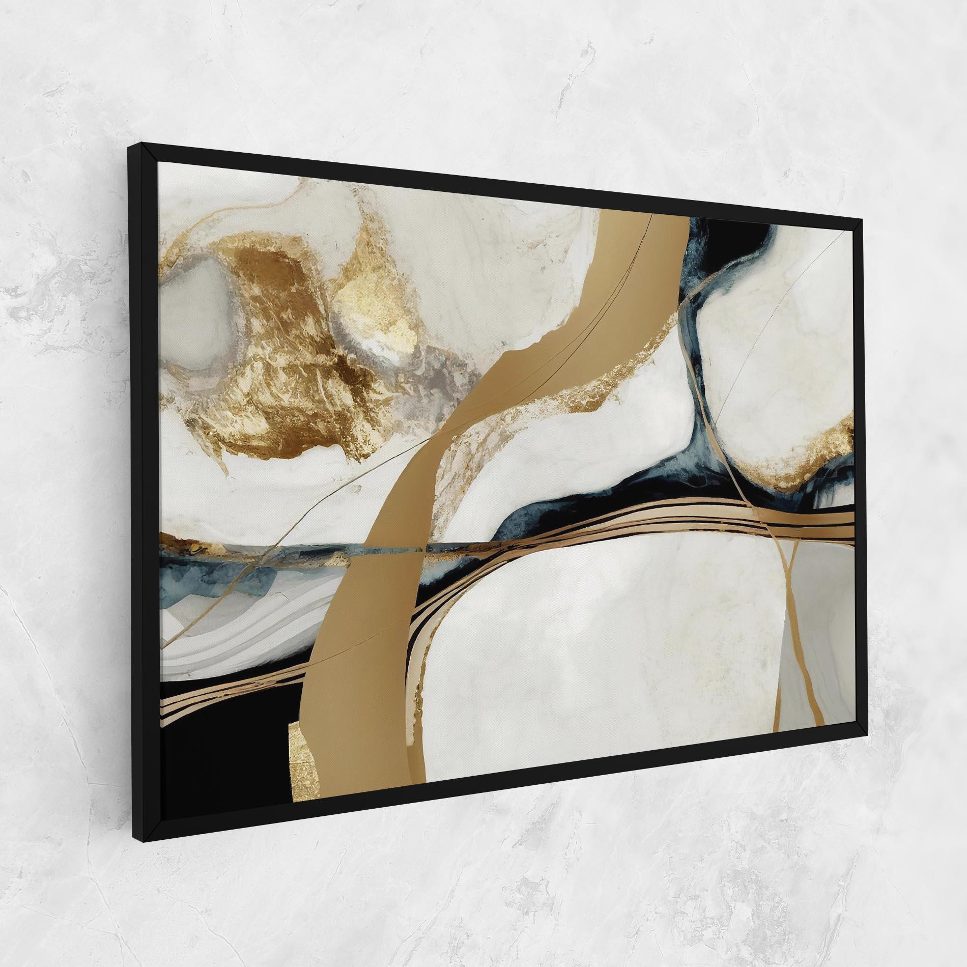 Tablou Canvas Golden Blue Marble mockup 1