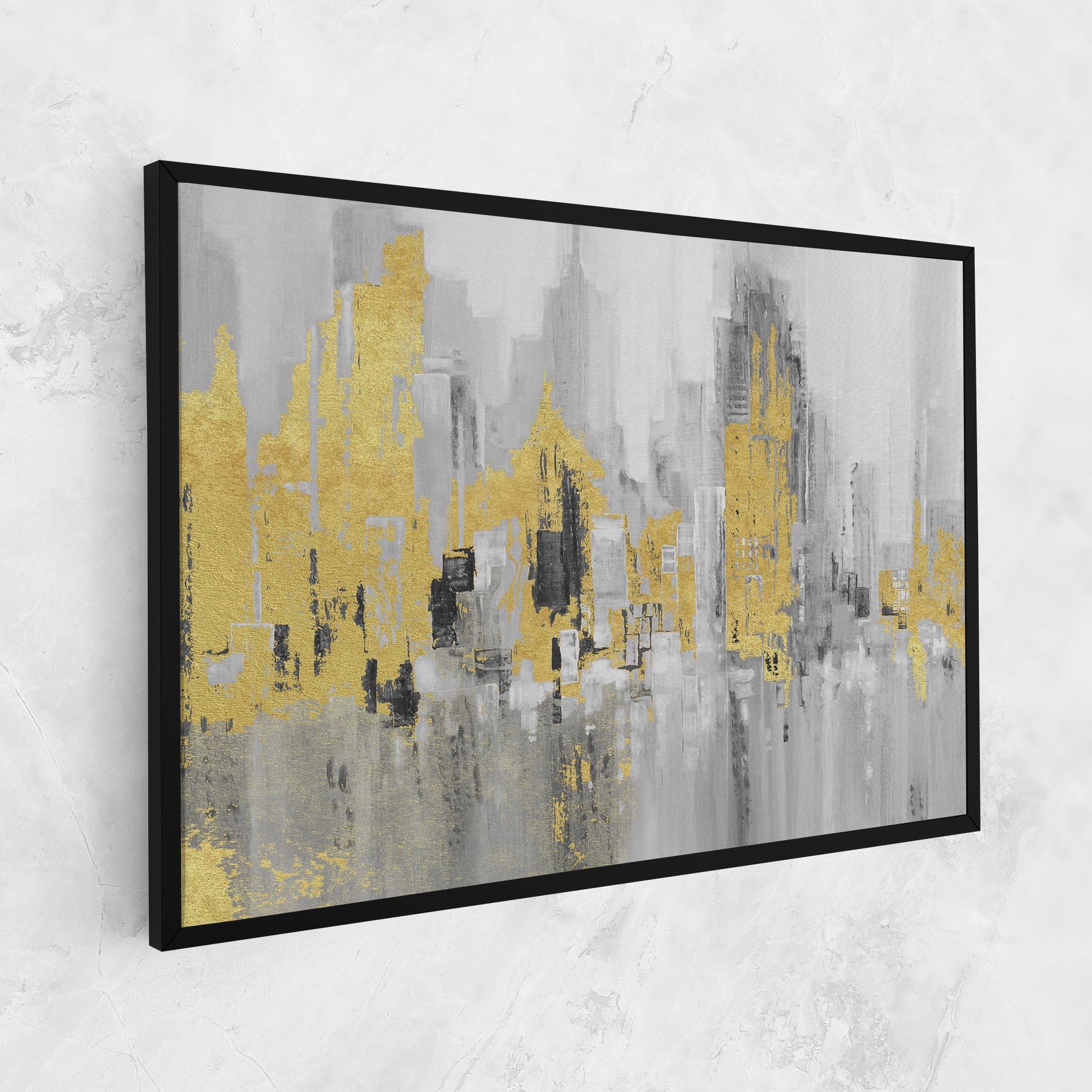 Tablou Canvas Light Grey With Gold mockup 1