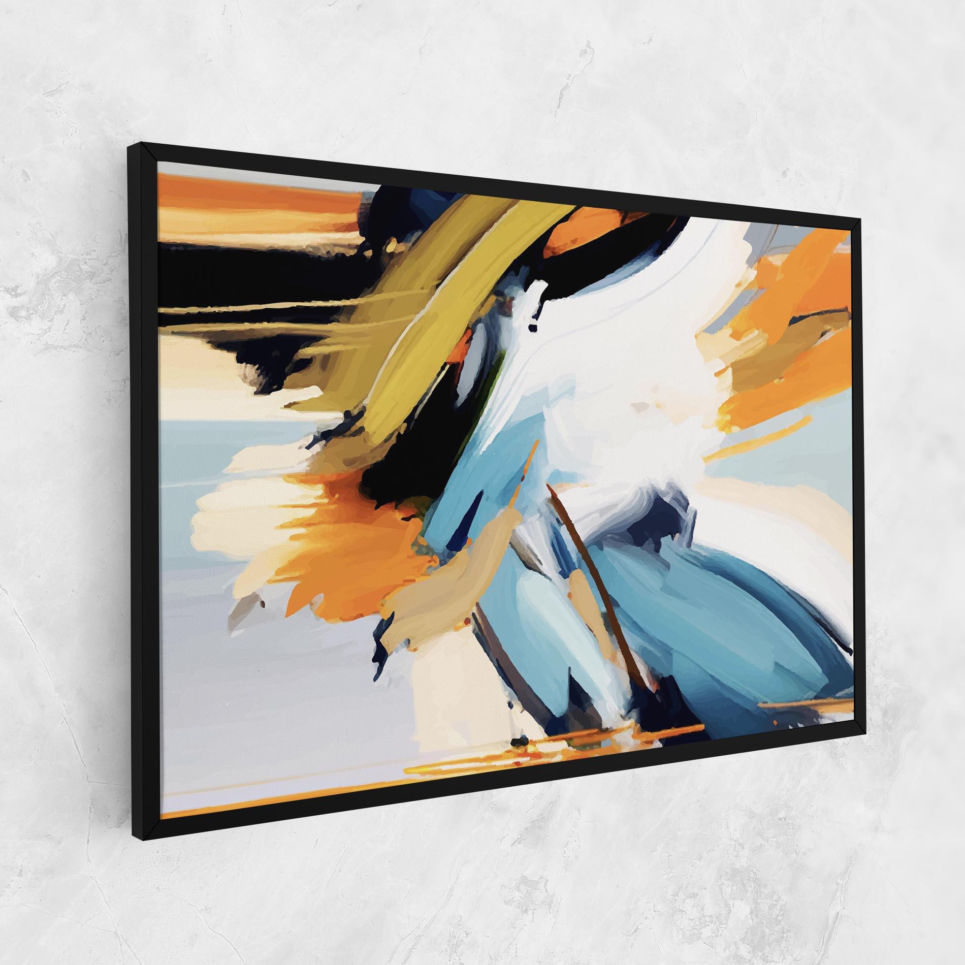 Tablou Canvas Orange Blue Art mockup 1