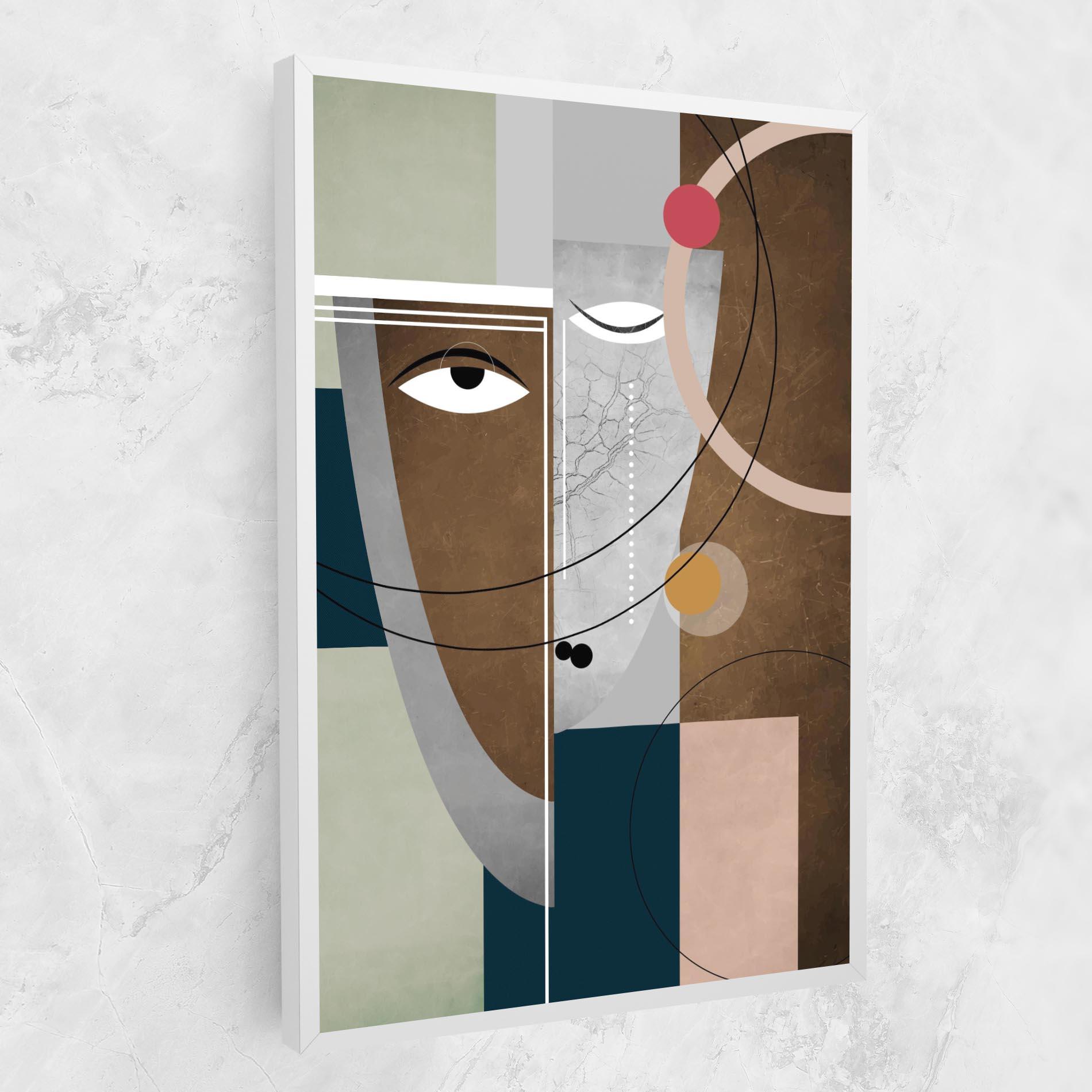 Tablou Canvas Abstract Brown Face mockup 1