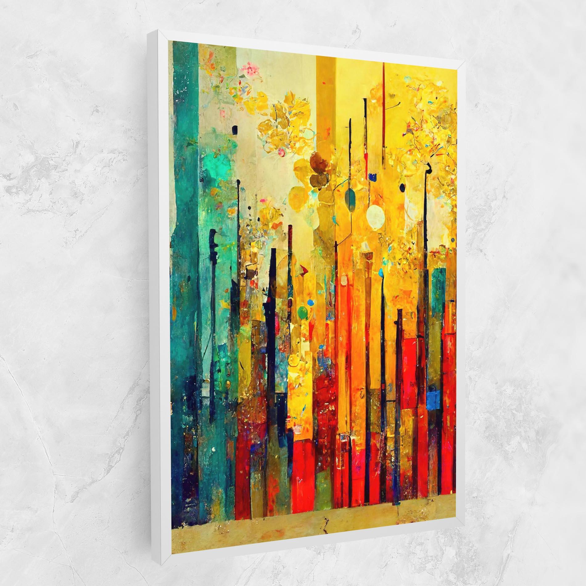 Tablou Canvas Black Lines On Yellow Light mockup 1