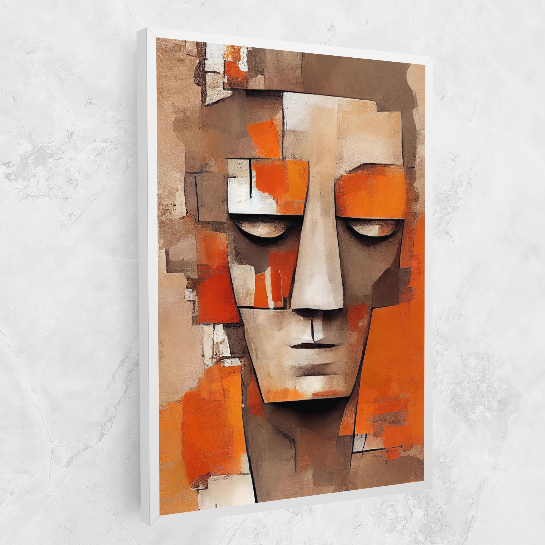 Tablou Canvas Orange Male Face mockup 1
