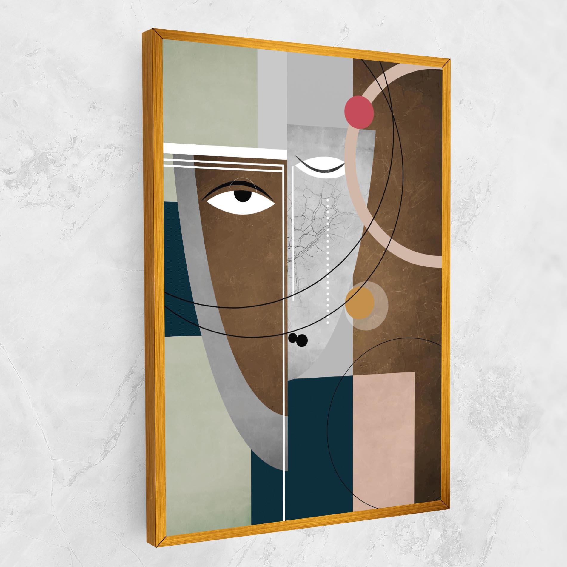Tablou Canvas Abstract Brown Face mockup 1