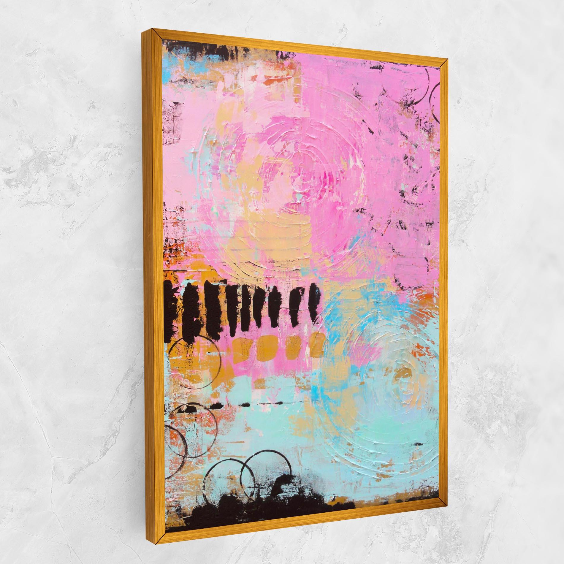 Tablou Canvas Abstract Pink Circle mockup 1