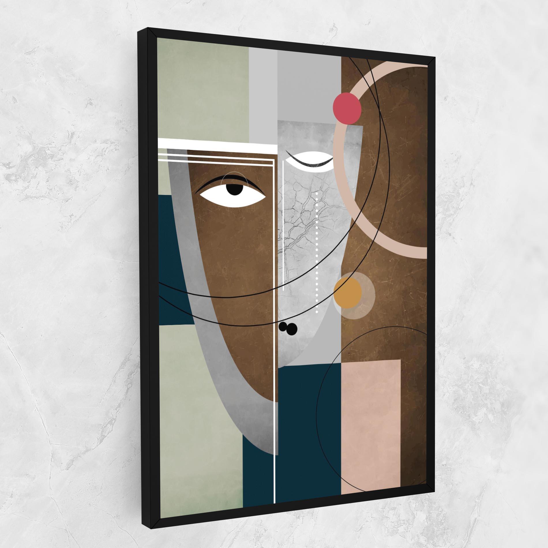 Tablou Canvas Abstract Brown Face mockup 1