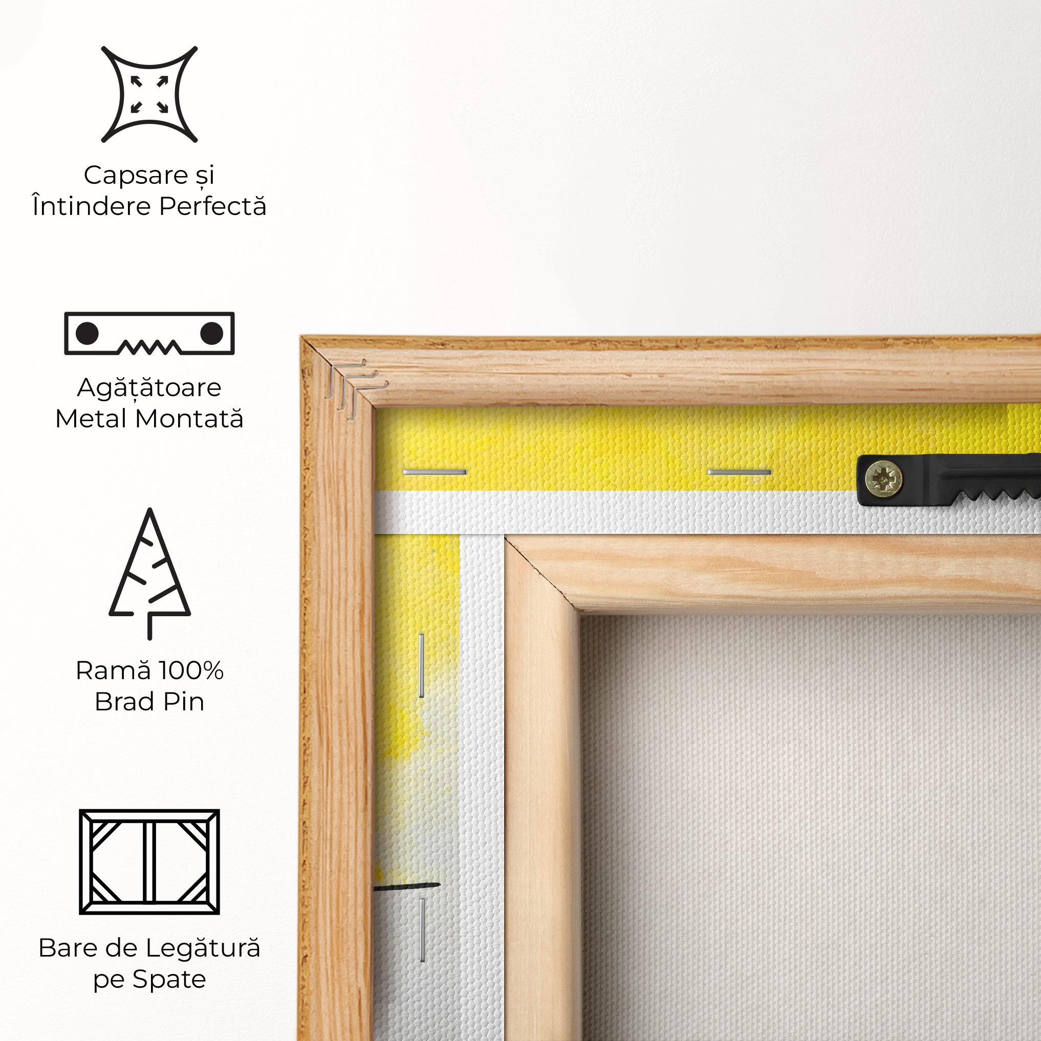 Tablou Canvas Abstract Black Yellow mockup 5